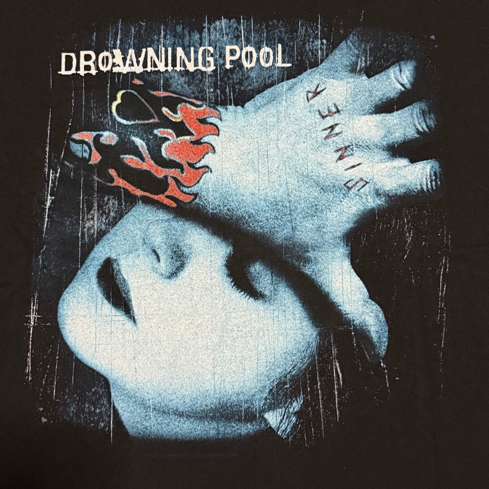 Band Tees × Giant × Vintage 2001 Drowning Pool Sinner Tour Shirt Large Numetal Band Tee Size US L / EU 52-54 / 3 - 3 Thumbnail