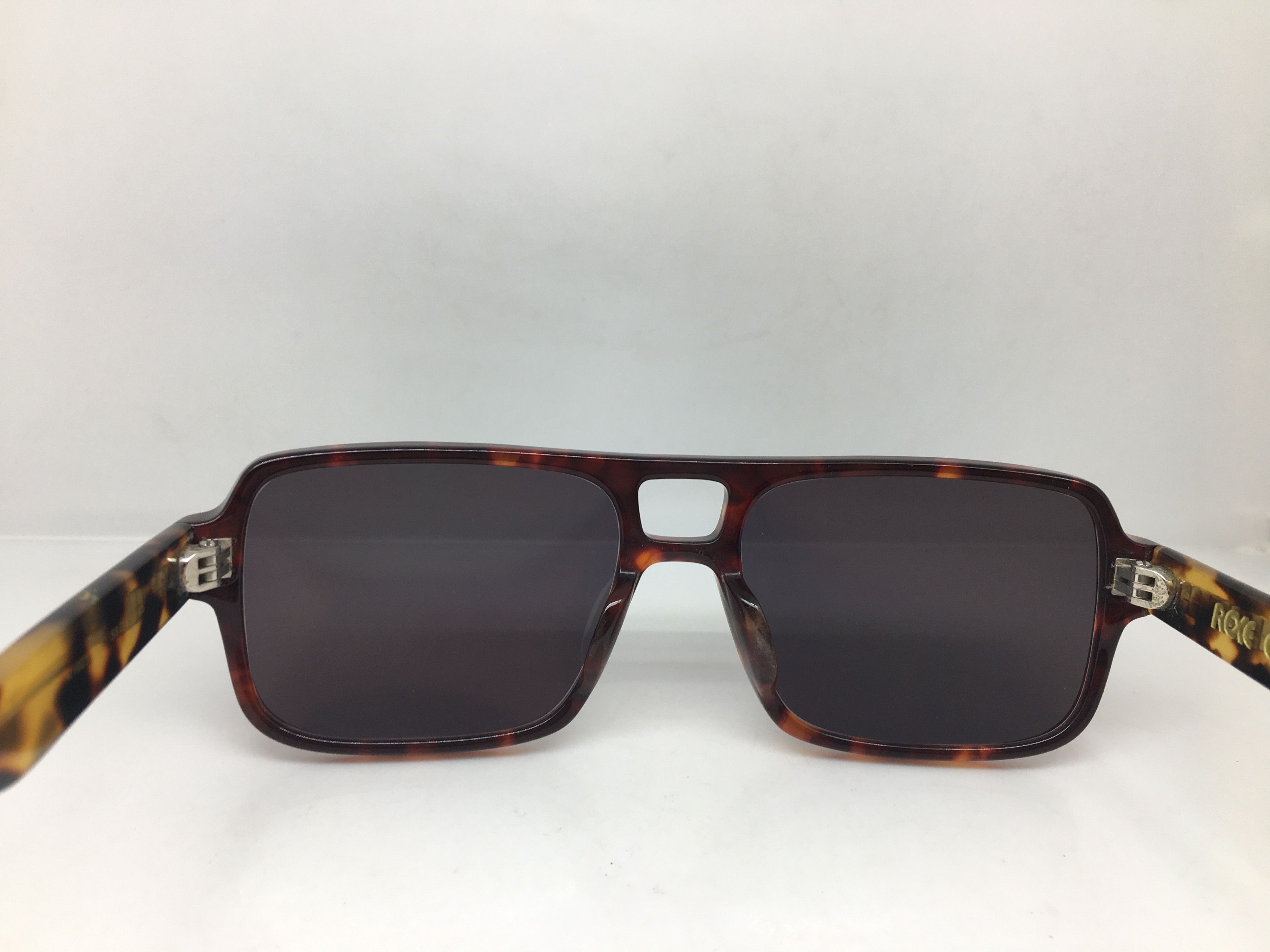 Vintage Rexe Eyewear Tortoise Handmade Aviator Sunglasses Frame Size ONE SIZE - 5 Thumbnail