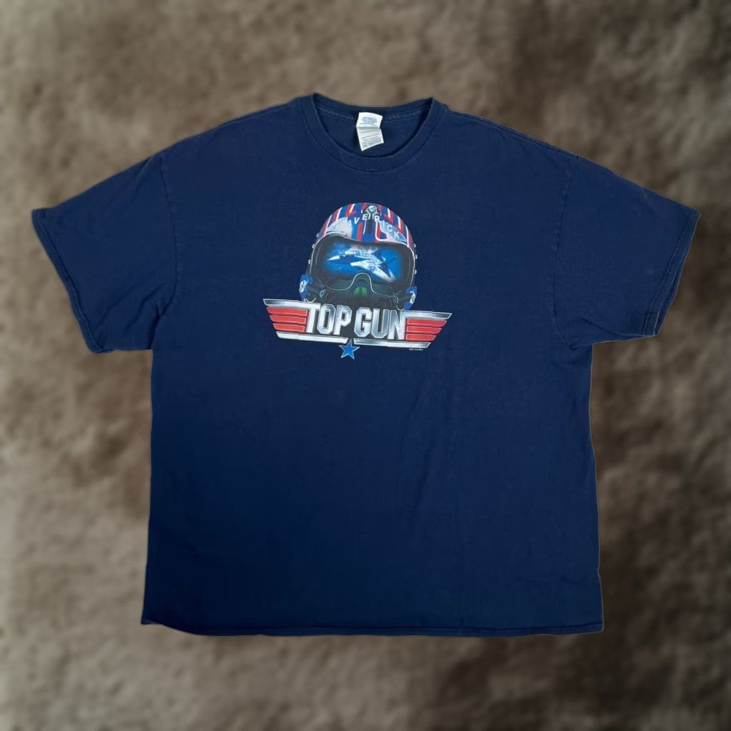 Delta VINTAGE Top Gun T-Shirt Delta 2XL Men Blue Short Sleeve Crew Neck Movie 90s Y2K Size US XXL / EU 58 / 5 - 1 Thumbnail