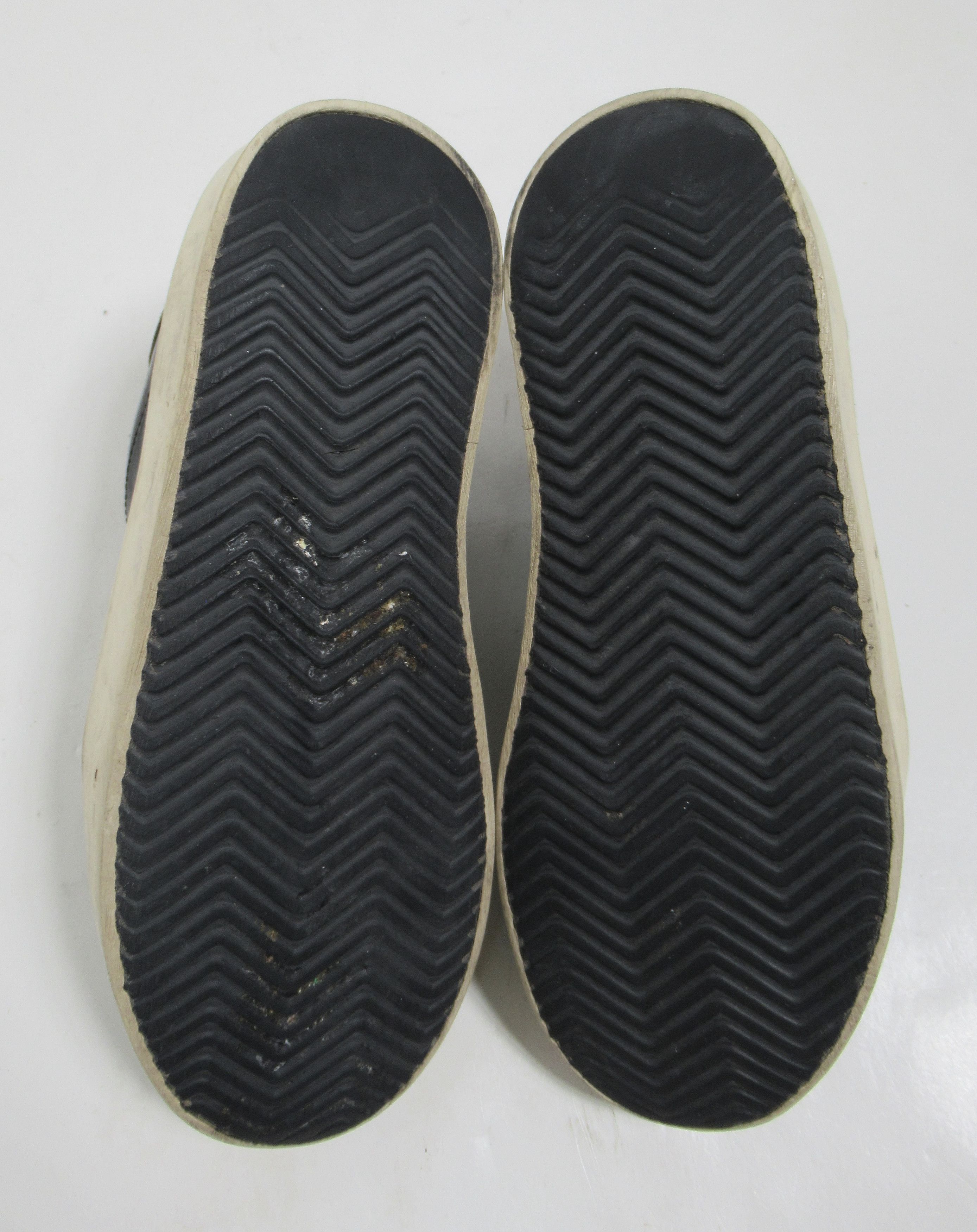 Golden Goose Golden Goose Hi Star Black Leather Silver Star Silver Heel Size US 5 / IT 35 - 7 Thumbnail
