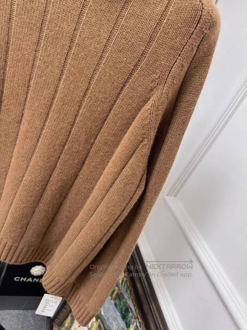 Loro Piana Loro Piana Camel Cashmere High-Neck Knit Top Size M / US 6-8 / IT 42-44 - 3 Thumbnail