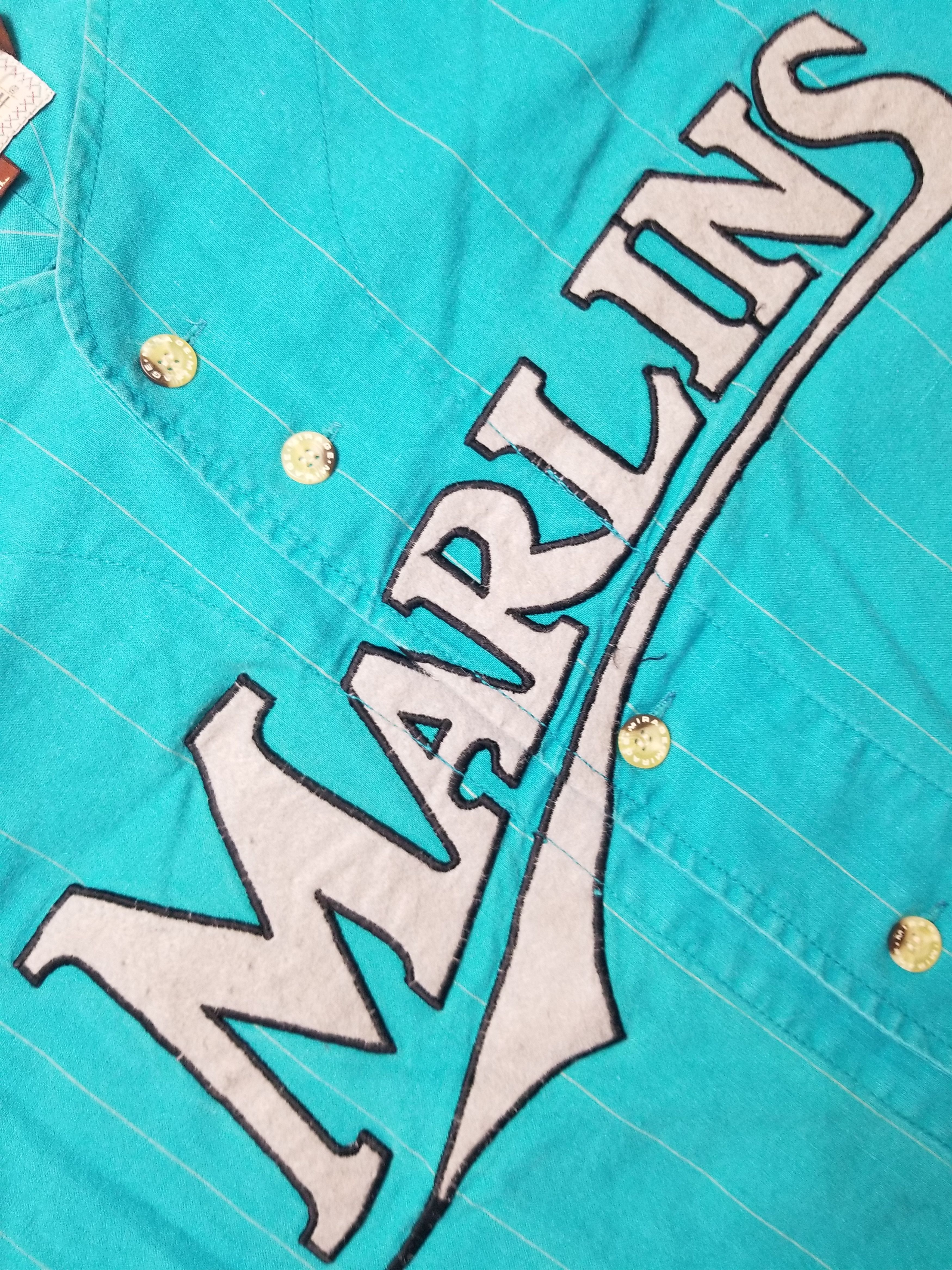 Mirage Vintage 90s Florida Marlins Teal Jersey Mirage MLB Miami Size US XL / EU 56 / 4 - 8 Thumbnail