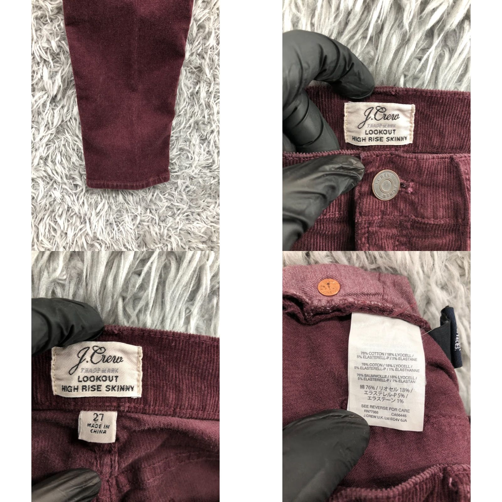 J.Crew J.Crew Lookout High Rise Skinny Corduroy Pants Size 27 Womens Red Size 27" / US 4 / IT 40 - 8 Thumbnail