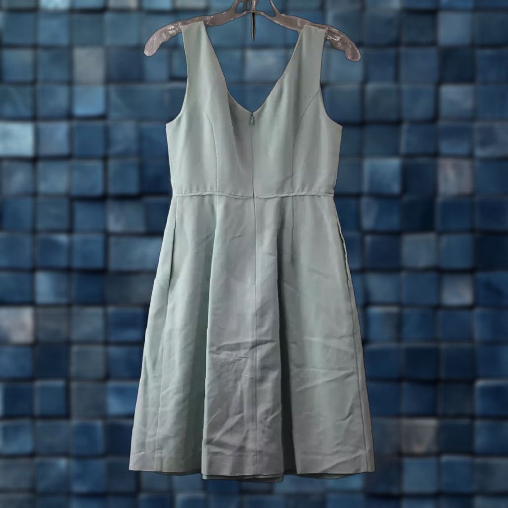 J.Crew NEW J.CREW Mint Green Pleated Cotton Blend Spring Dress 00 XS Women's Knee Length Fit & Flare Dress Size XXS / US 00 / IT 34 - 1 Thumbnail