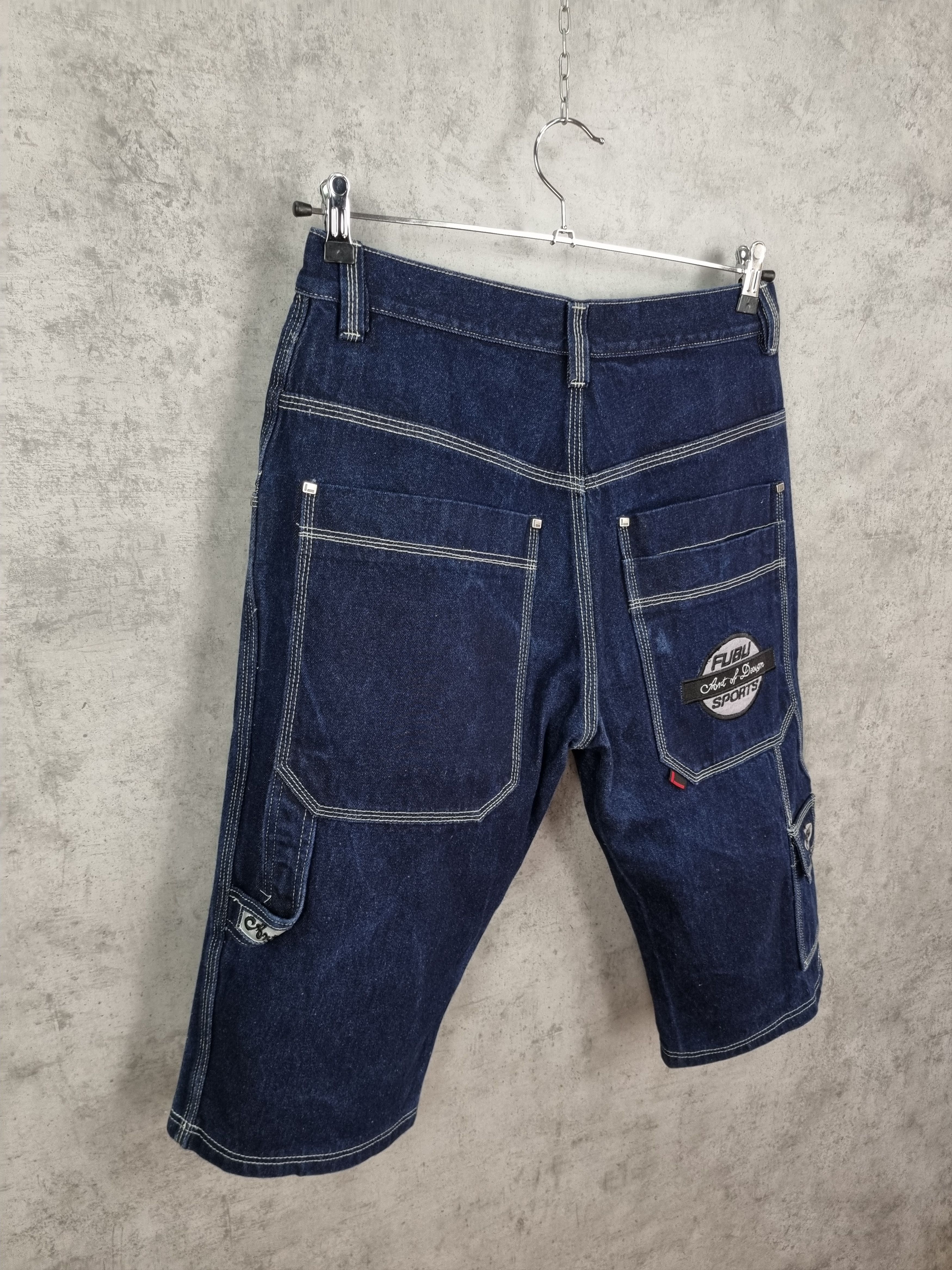 Fubu Fubu Raw Denim Carpenter Rap Hiphop Shorts Size US 34 / EU 50 - 4 Thumbnail