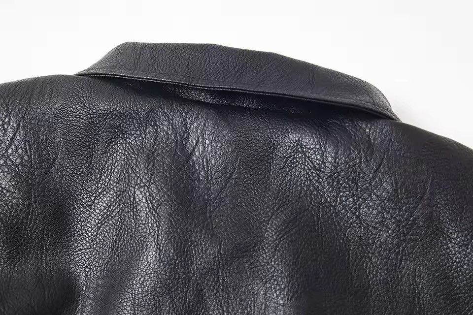 Leather Punk Streetwear Leather Casual Solid Motorcycle Jacket Size US L / EU 52-54 / 3 - 10 Thumbnail