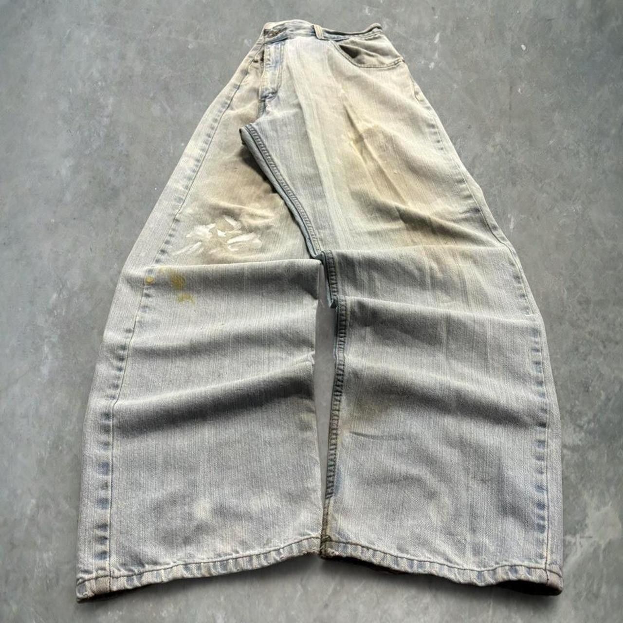 Vintage Crazy Vintage Y2K 2000s Grunge Baggy Wideleg Light Blue Wash Skater Denim Jeans! Size US 36 / EU 52 - 3 Thumbnail