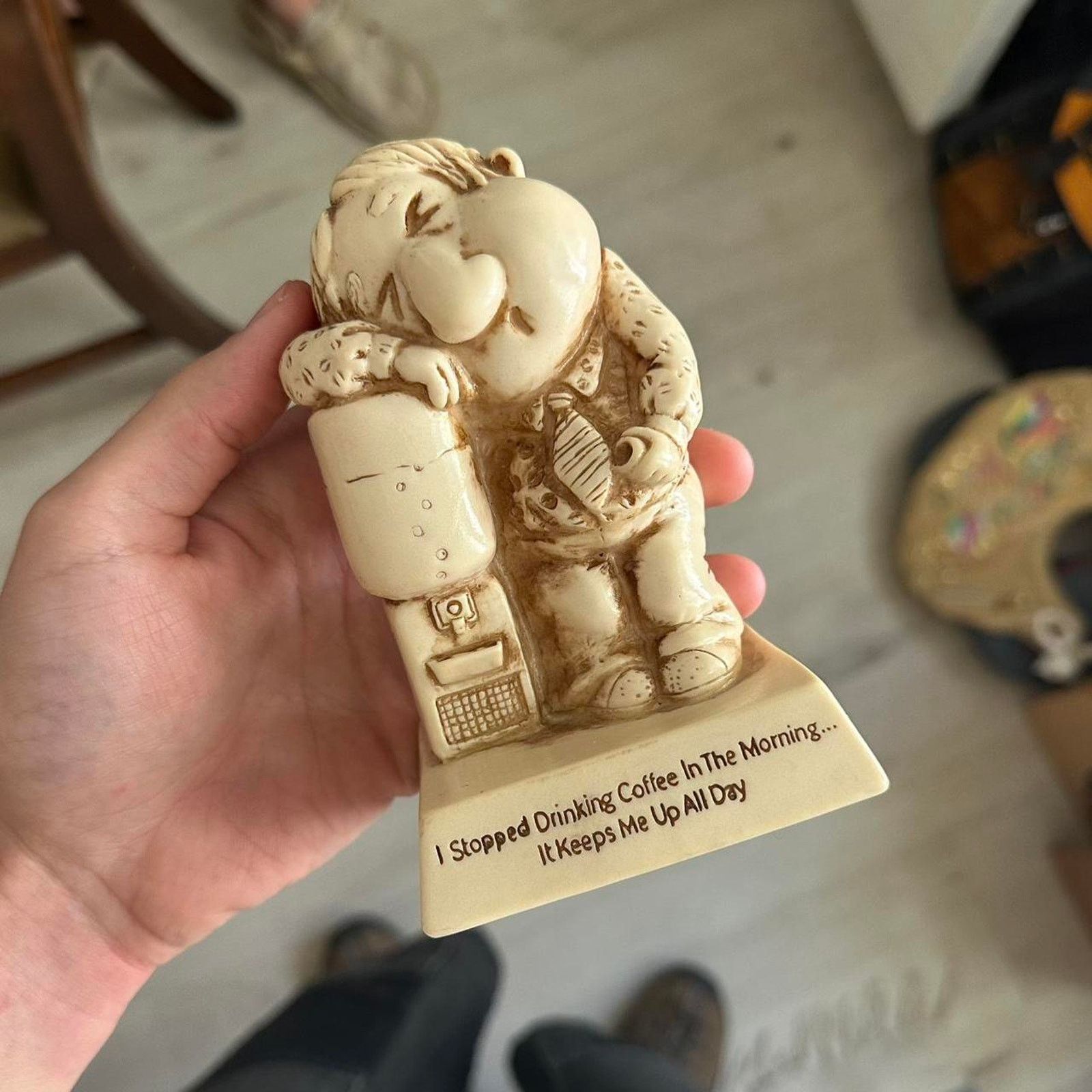 Vintage Vintage 70s Russ Berrie Co Coffee Novelty Character Figure Size ONE SIZE - 1 Thumbnail