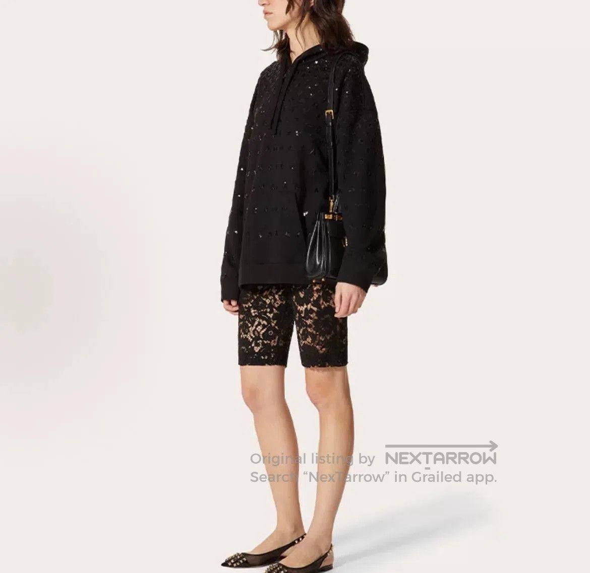 Valentino Valentino Black Sequin Embroidered Hoodie. Size XS / US 0-2 / IT 36-38 - 8 Thumbnail