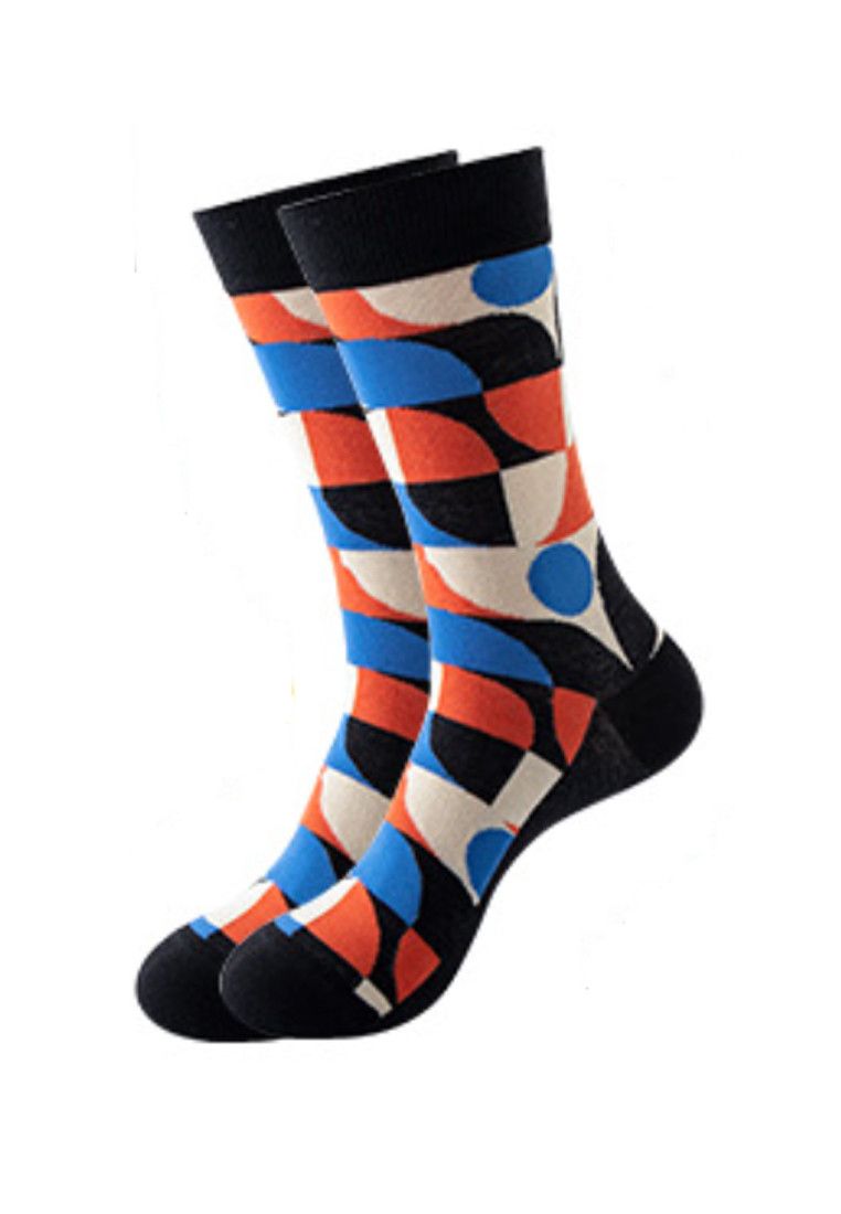 Other Set of 5 Pairs Geometric Theme Pattern Cozy Socks (One Size) Size ONE SIZE - 3 Thumbnail
