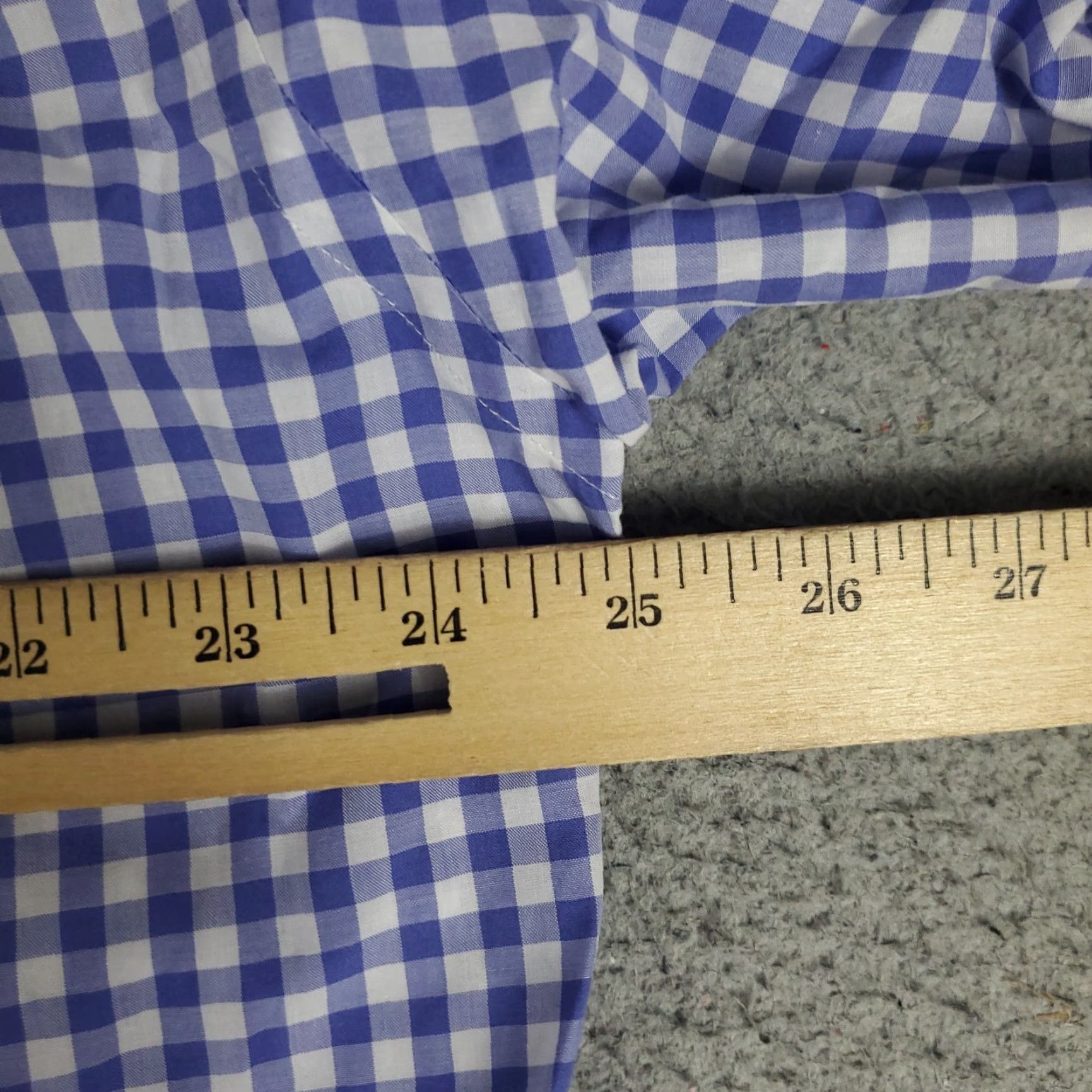 Brooks Brothers Brooks Brothers Dress Shirt Mens 16 Blue Check Long Sleeve Button-Up Regular Fit Size 42R - 6 Thumbnail