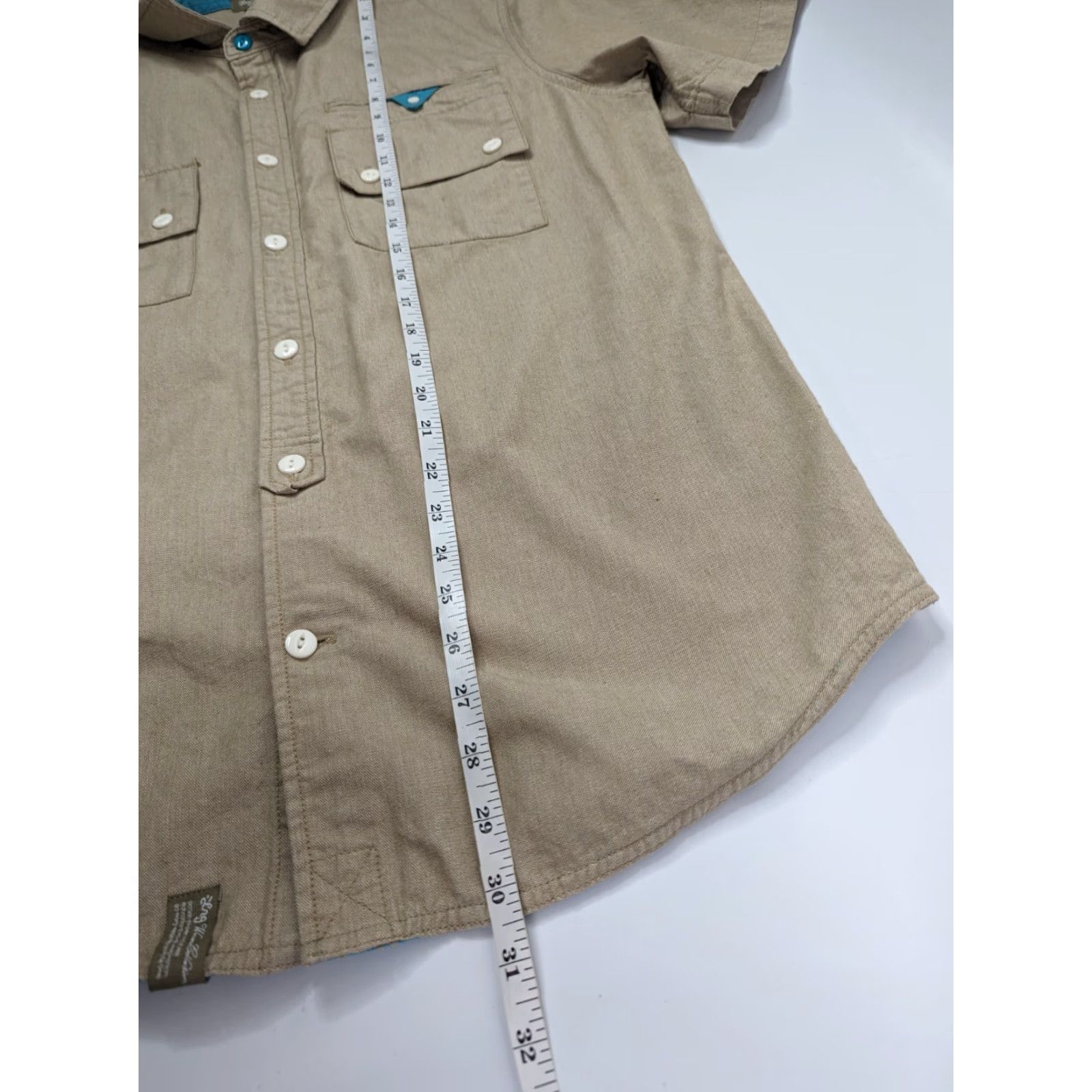 Vintage LRG Shirt Adult Large Beige Button Up Lifted Research Group Casual Men's Size US XL / EU 56 / 4 - 3 Thumbnail