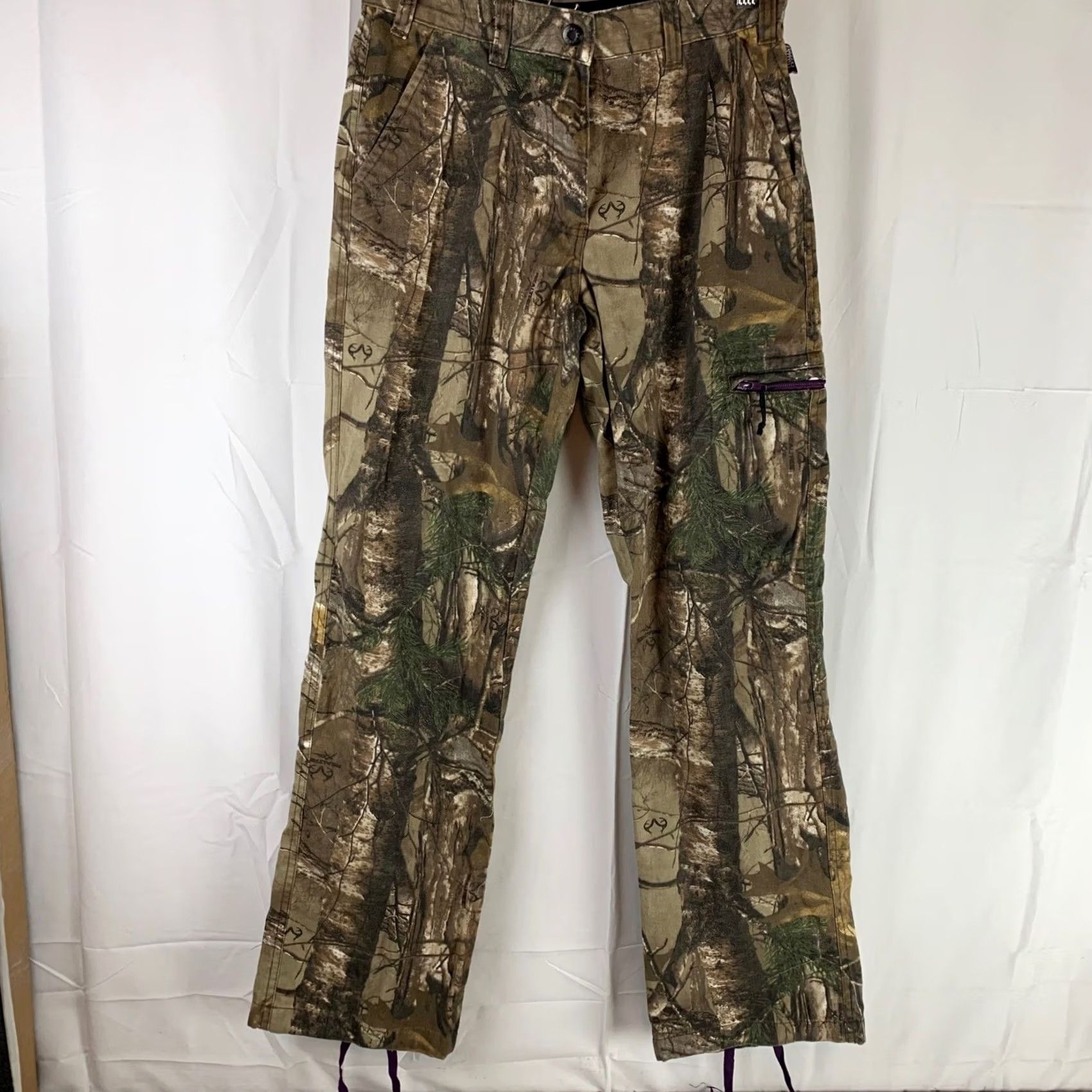 Walls Walls Legend Cargo Pants Womens XS Brown Realtree Camo Adjustable Waist Pant Girls Size 26" / US 2 / IT 38 - 2 Thumbnail