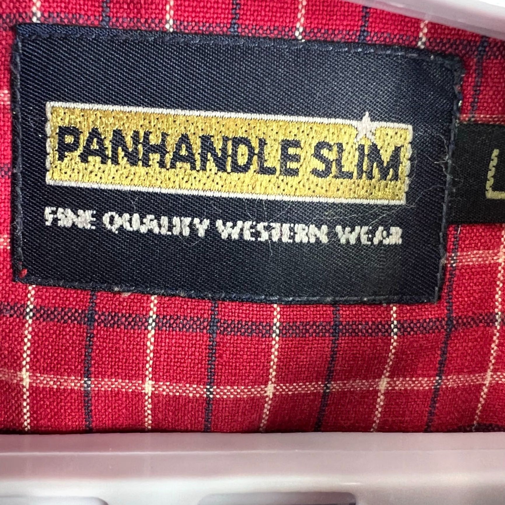 Vintage Panhandle Slim Pearl Snap Checked Button Up Shirt Mens L Red Short Sleeve Size US L / EU 52-54 / 3 - 4 Thumbnail
