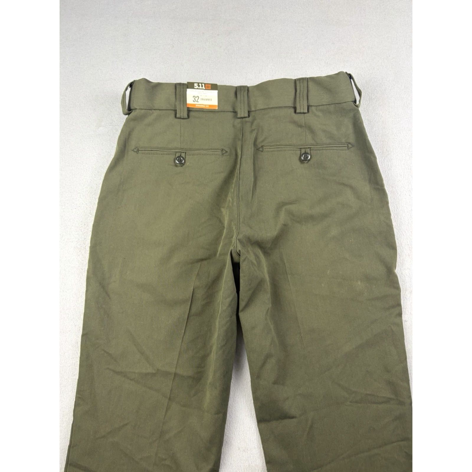Vintage 5.11 Tactical Pants Men’s Size 32 Green Wool Poly Twill Workwear Cargo Pocket Flat Front Athletic Regular Inseam 37 in Vietnam USA Army Transportation Size US 32 / EU 48 - 4 Thumbnail
