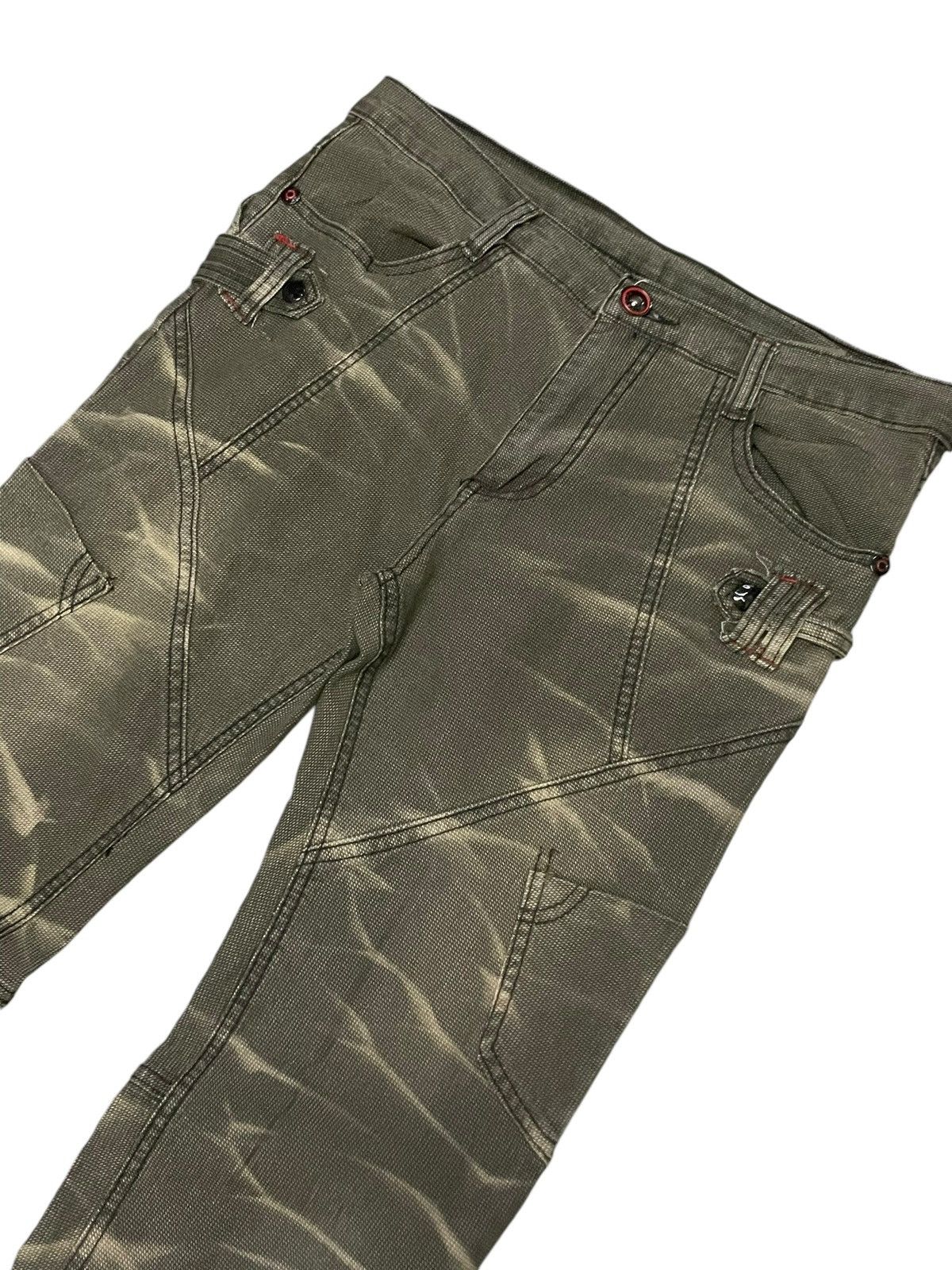 BUFFALO BOBS × GOSTAR DE FUGA × Hysteric Glamour Japanese Brand Panelled Claw Mark Whiskers Cargo Pants Size US 30 / EU 46 - 3 Thumbnail