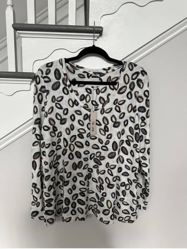 NIC+ZOE NIC+ZOE Tossed Neutrals Print Thick Fabric Women’s Tee Size L / US 10 / IT 46 - 2 Thumbnail