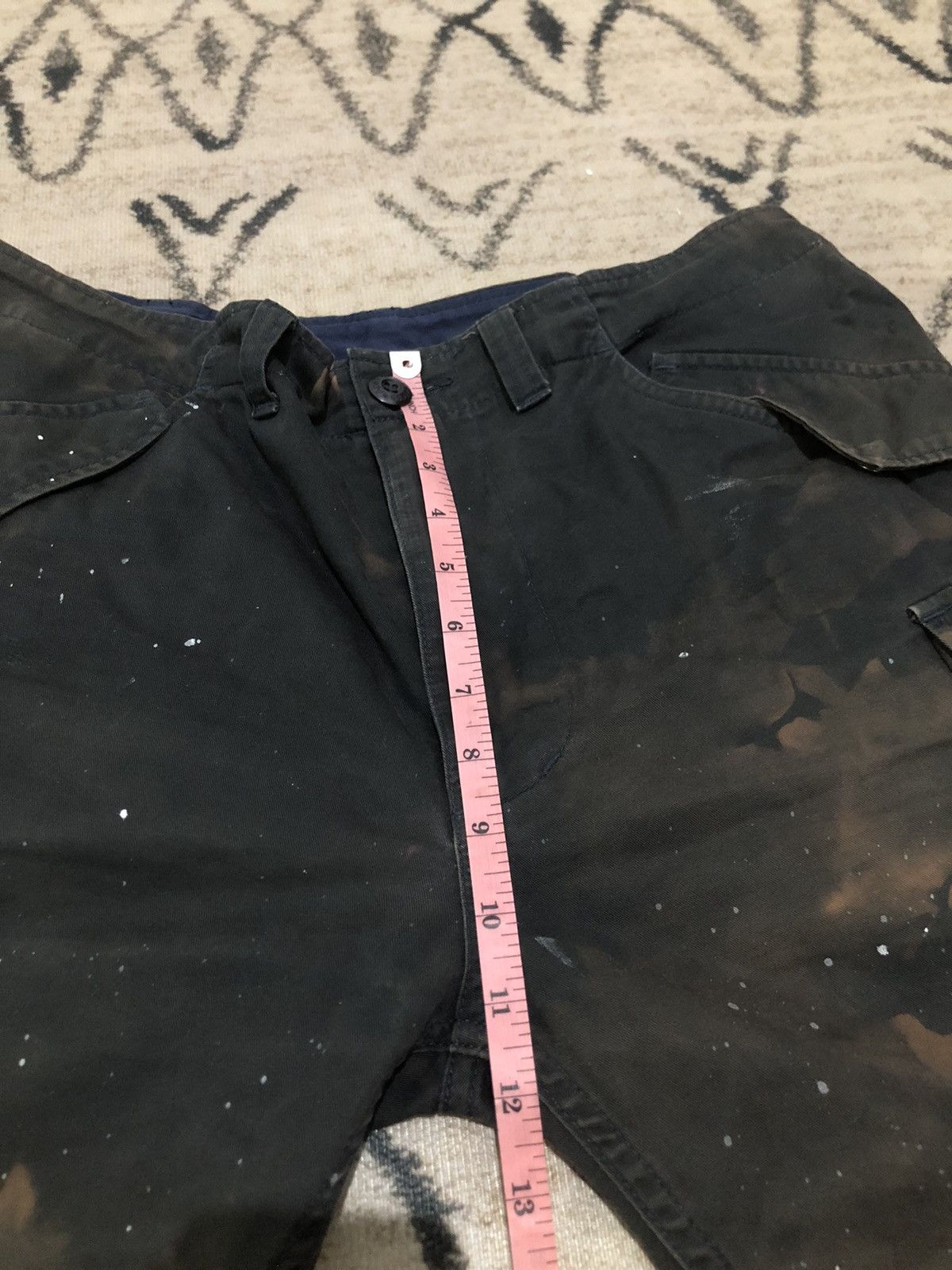 Bape Thrashed BAPE URSUS Paint Splatter Short Cargo Pants Size US 34 / EU 50 - 17 Thumbnail