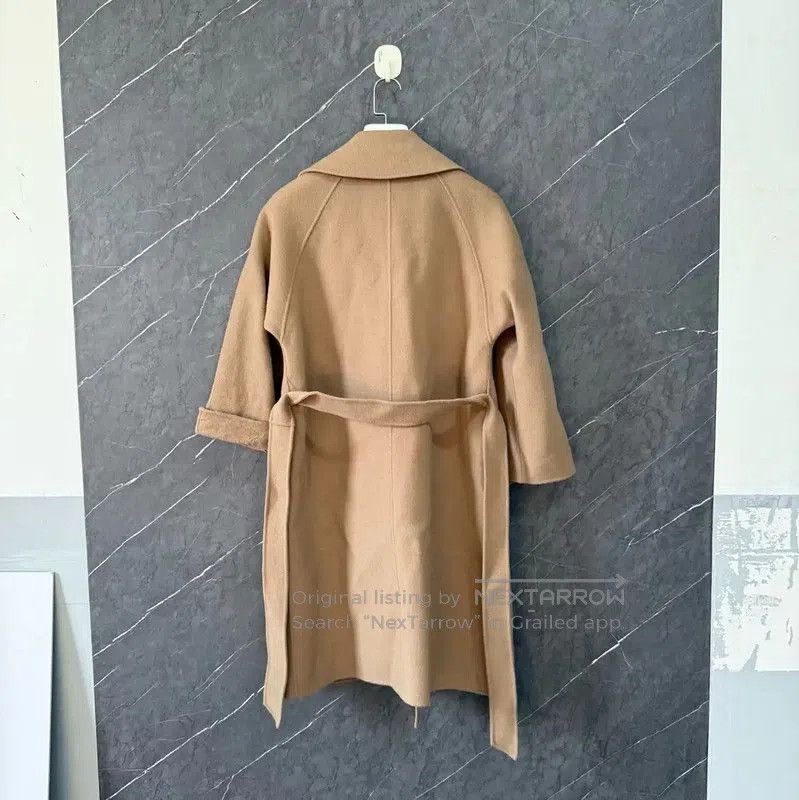 Max Mara MaxMara Khaki Cotton Women's Coat . Size XS / US 0-2 / IT 36-38 - 2 Thumbnail