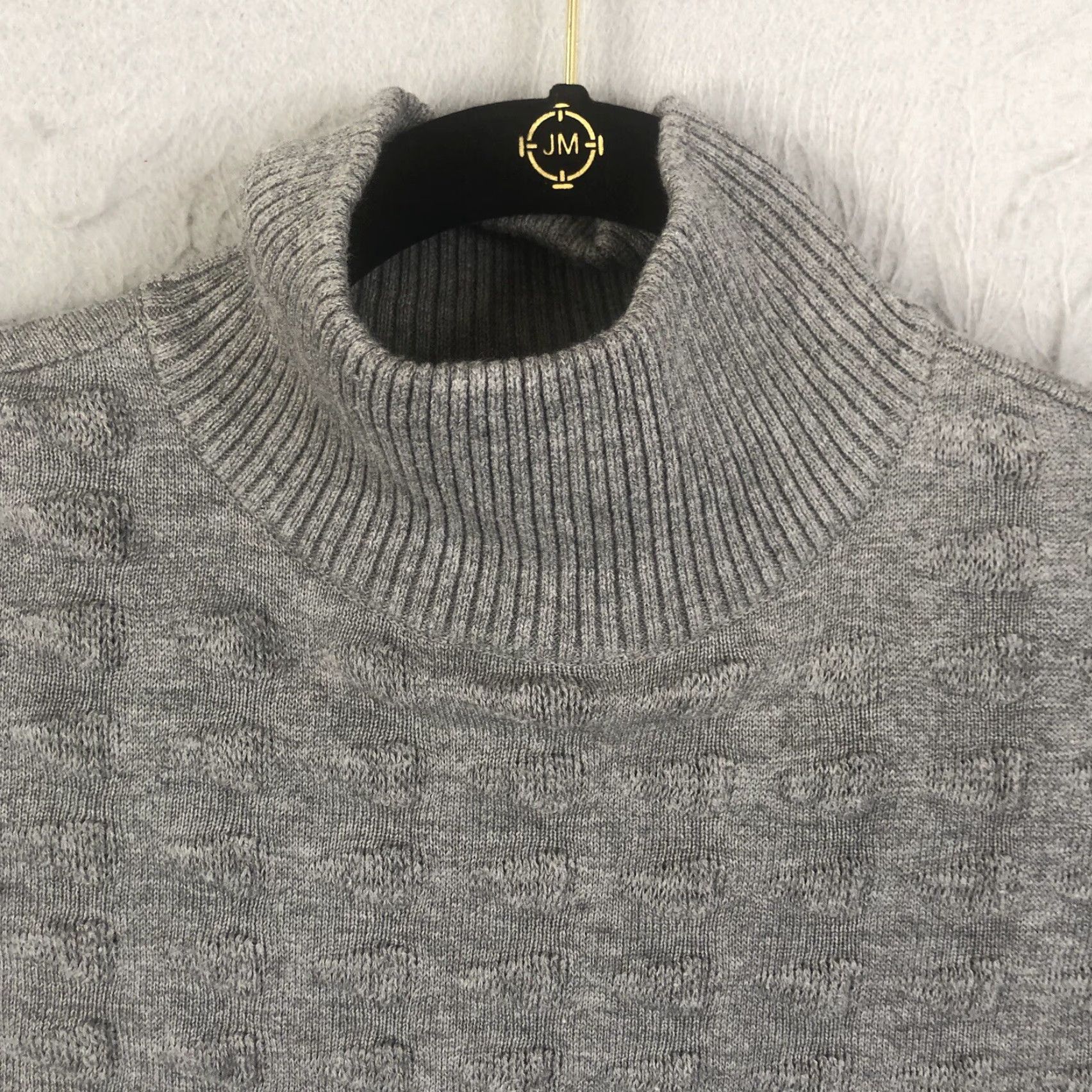 Vintage Catherine Malandrino Sweater Womens XS Gray Turtleneck Textured Neutral NEW Size XS / US 0-2 / IT 36-38 - 4 Thumbnail
