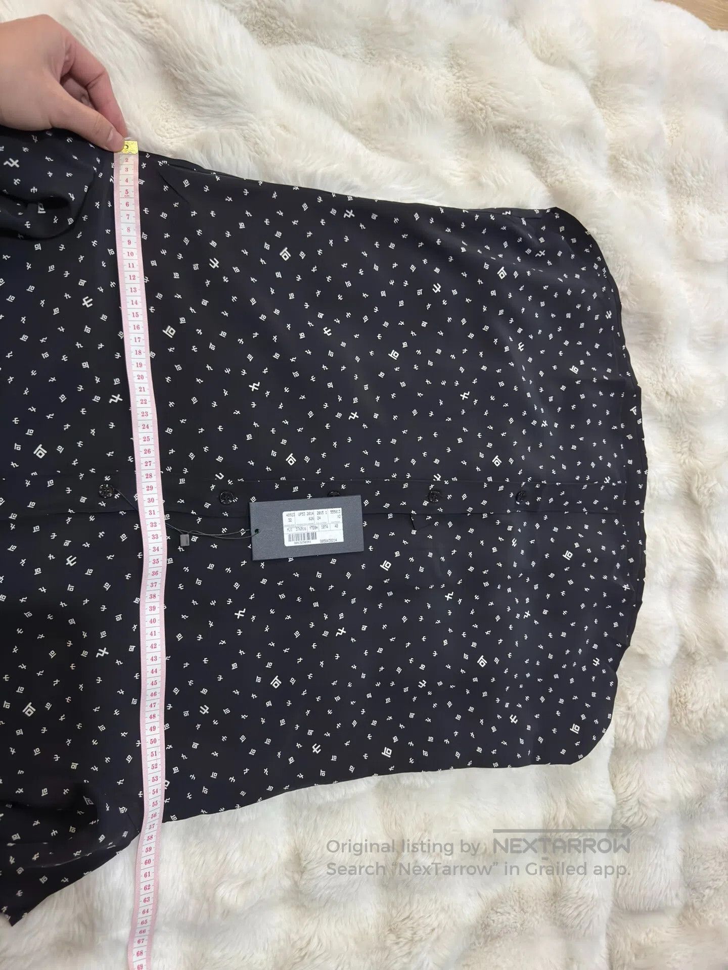 Saint Laurent Paris Saint Laurent Paris Symbol Print Silk Shirt| Size S / US 4 / IT 40 - 8 Thumbnail