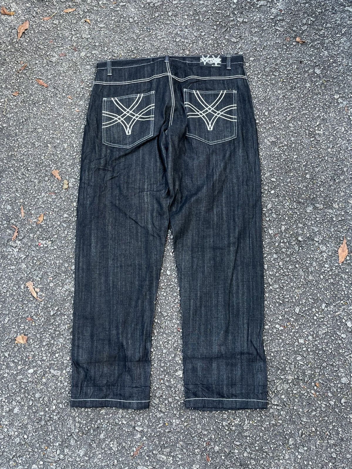 JNCO VINTAGE Y2K BLACK JEANS EVOLUTION LOOSE FIT BAGGY DENIM Size US 42 / EU 58 - 1 Thumbnail