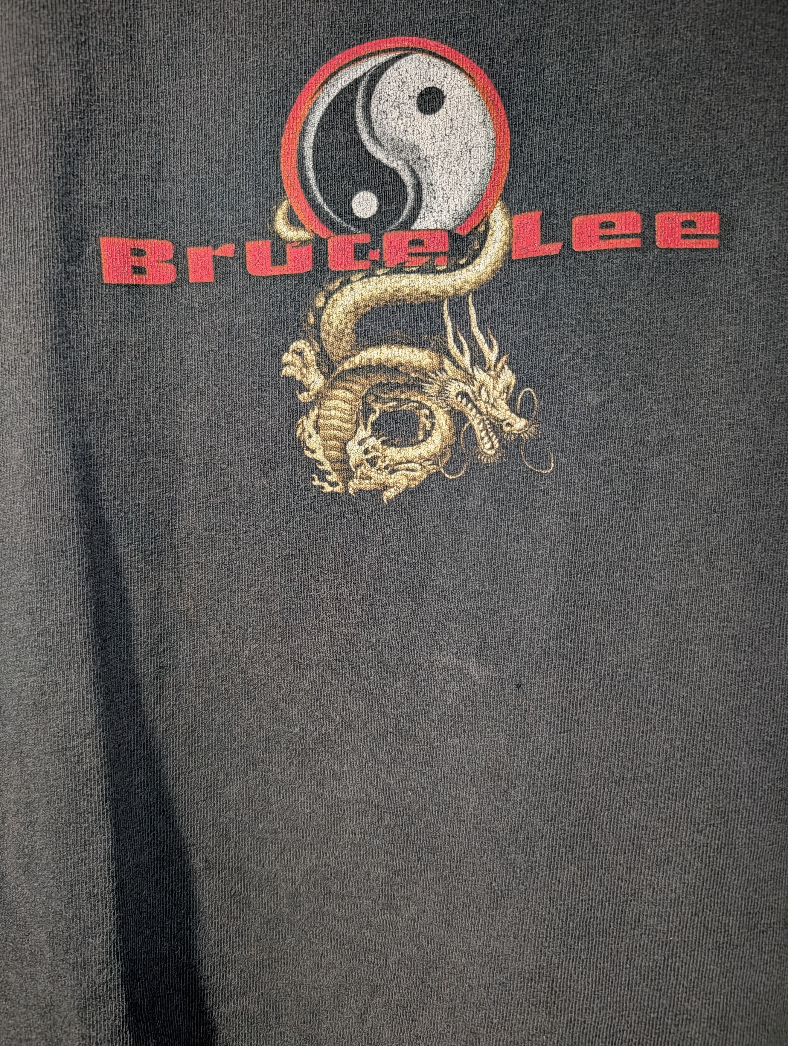 Vintage Vintage 90s Bruce Lee The Dragon Movie Promo T-Shirt Size US XXL / EU 58 / 5 - 20 Thumbnail