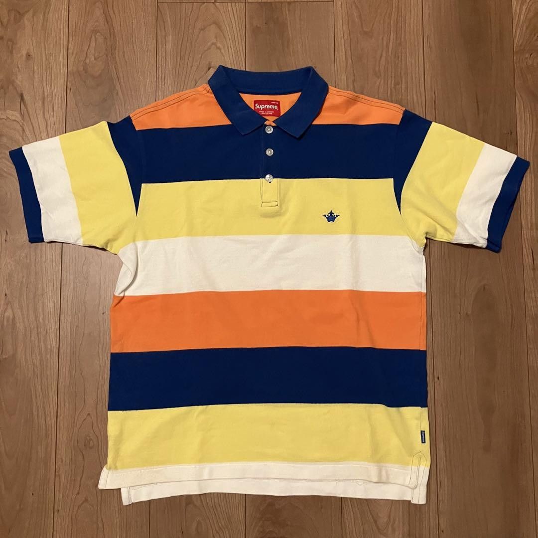 【完売品】supreme STRIPED COLLAR TERRY POLO Supreme Striped Collar Terry Polo (SS17) - $98