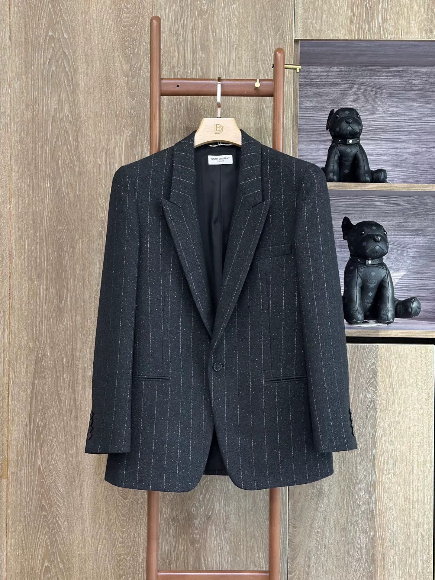 Saint Laurent Paris Saint Laurent Men's Gray Blazer Size US M / EU 48-50 / 2 - 1 Thumbnail