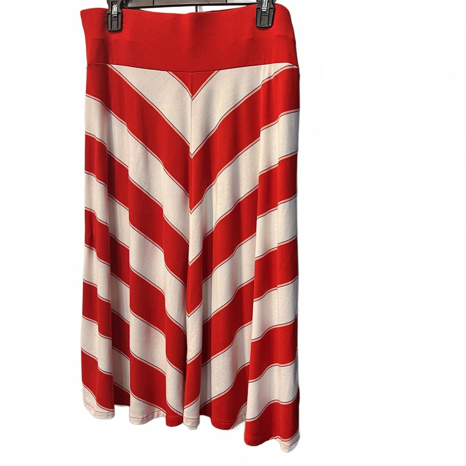 Old Navy Old Navy Red and White Striped Women's Skirt Size L/G Size 36" / US 14 / IT 50 - 1 Thumbnail