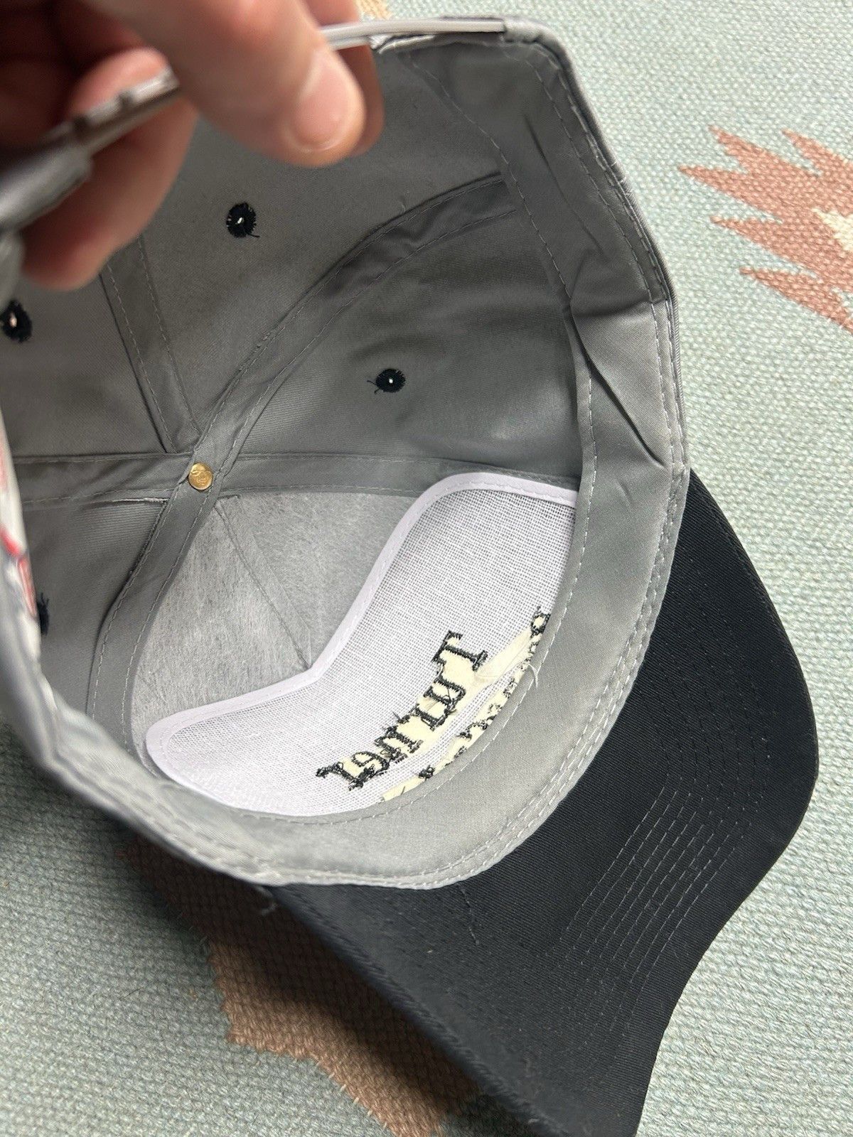 Vintage Vtg SnapBack hat Turner bean & grain inc farm feed gray blac Size ONE SIZE - 6 Thumbnail