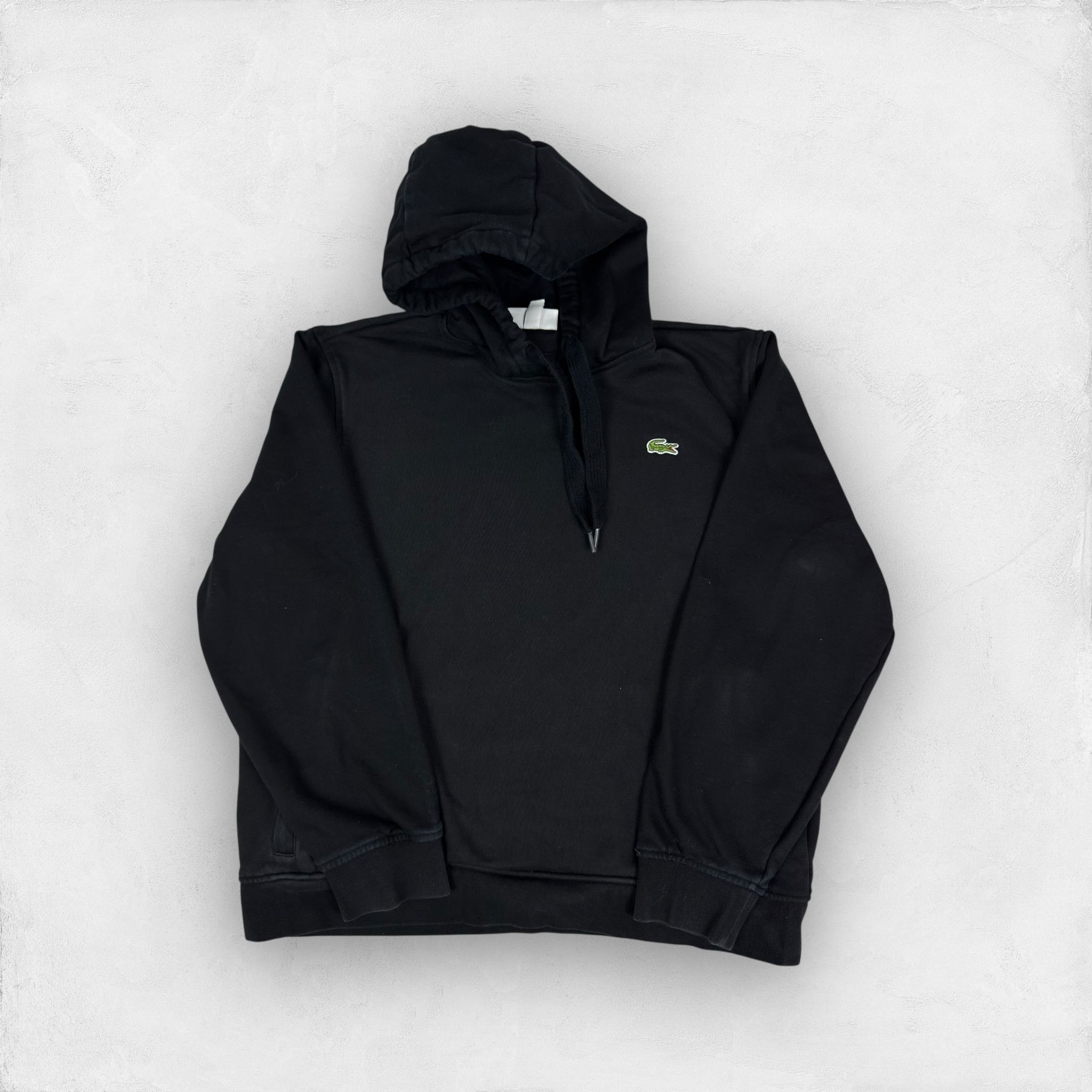 Lacoste Lacoste Men's Black Cotton Classic Fit Pullover Hoodie Large Size US L / EU 52-54 / 3 - 1 Thumbnail
