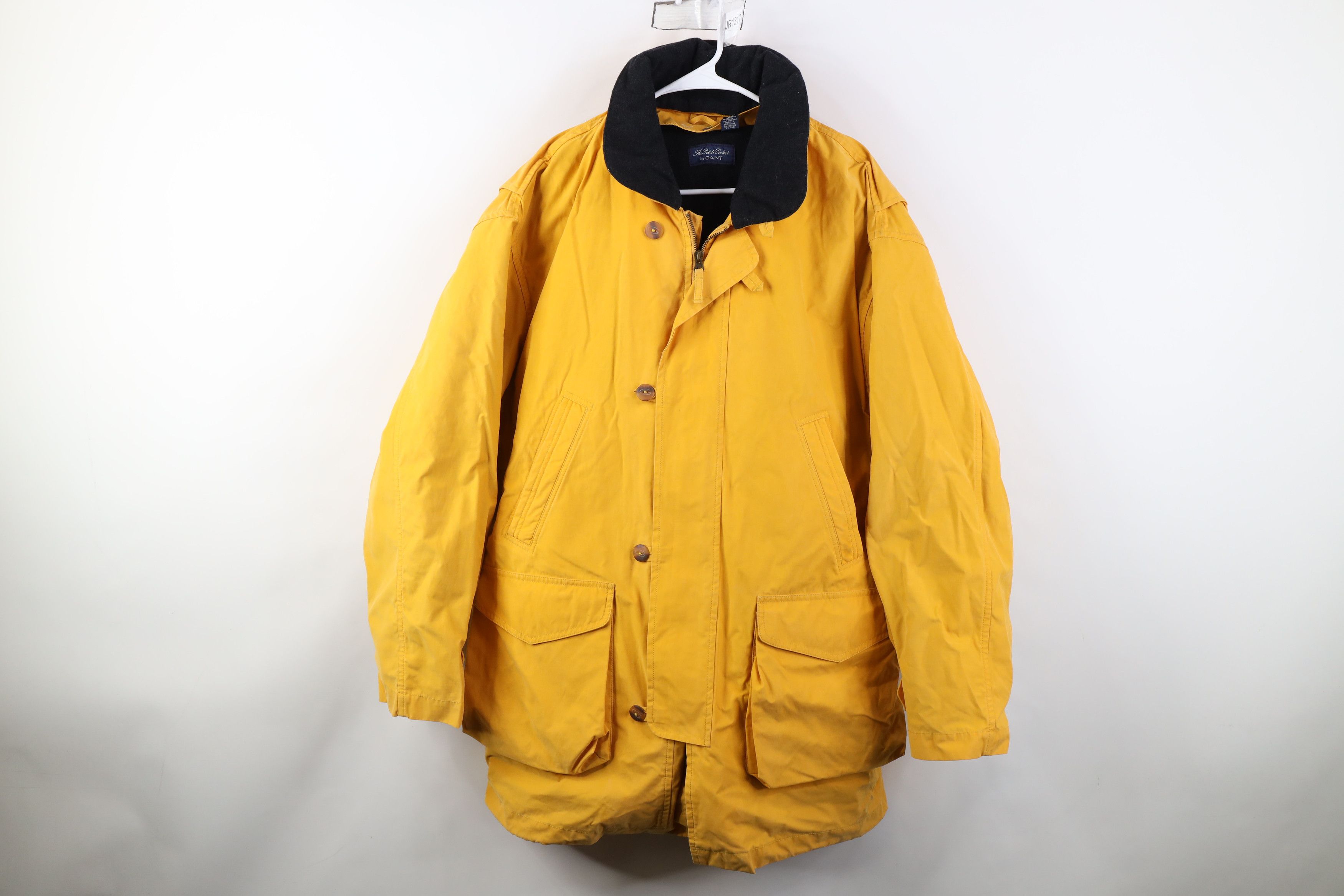 Vintage Vintage 90s Streetwear Pigment Dye Chore Barn Jacket Yellow Size US L / EU 52-54 / 3 - 1 Thumbnail