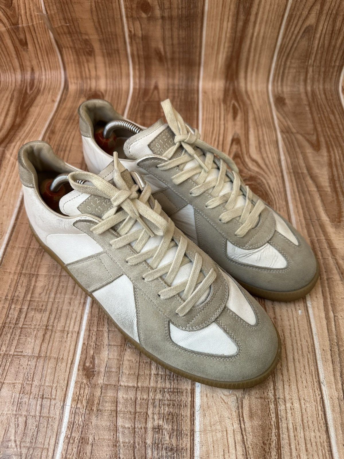 Maison Margiela Maison Margiela REPLICA GAT Gray/White Lowtop Sneaks Size US 9 / EU 42 - 2 Thumbnail