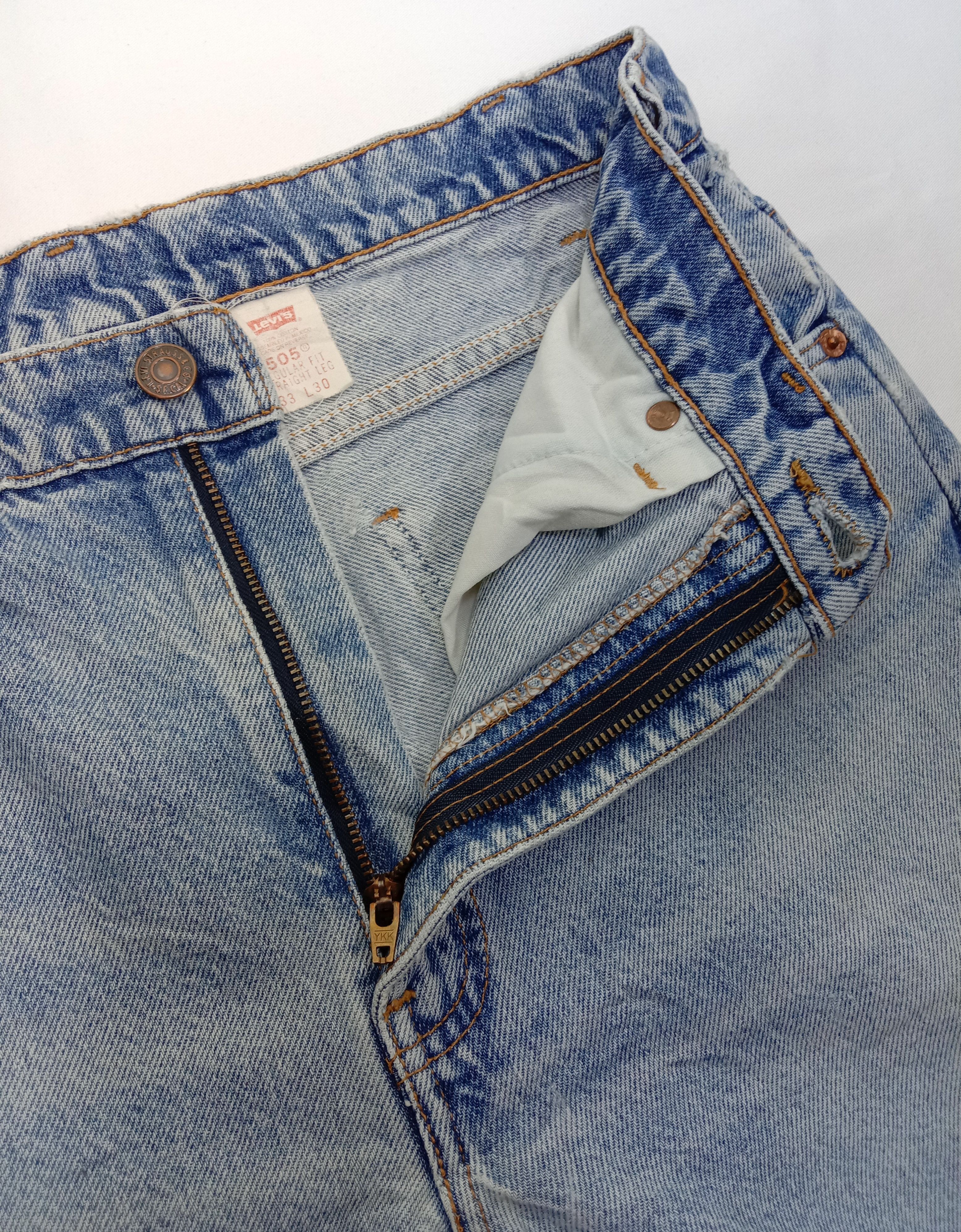 Levi's Vintage 90s Levi's 505 Jeans Orange Tab Faded Blue Denim Size US 31 - 9 Thumbnail