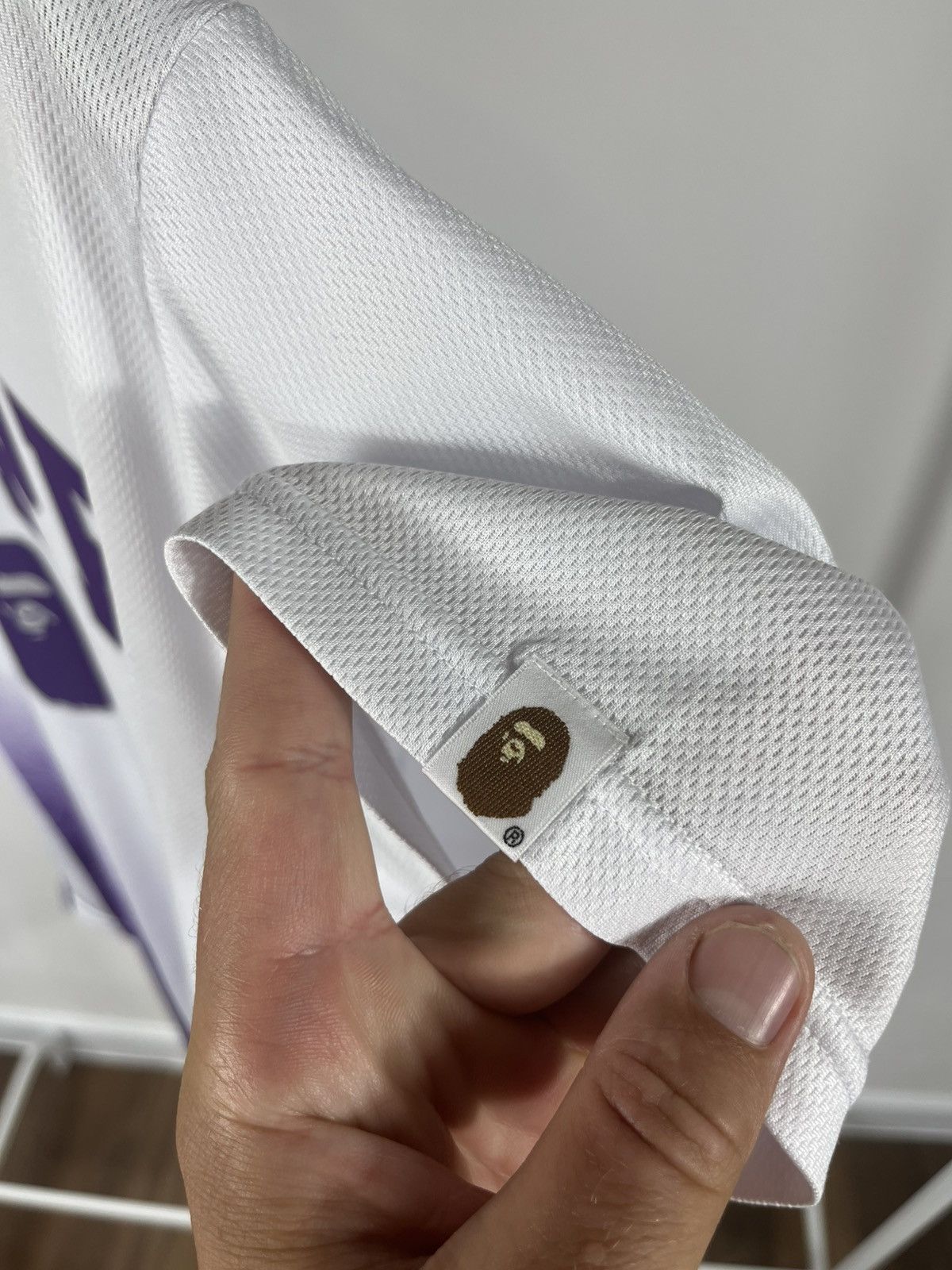 Bape BAPE A Bathing Ape White Purple Gradient Jersey Tee Size S Size US S / EU 44-46 / 1 - 6 Thumbnail