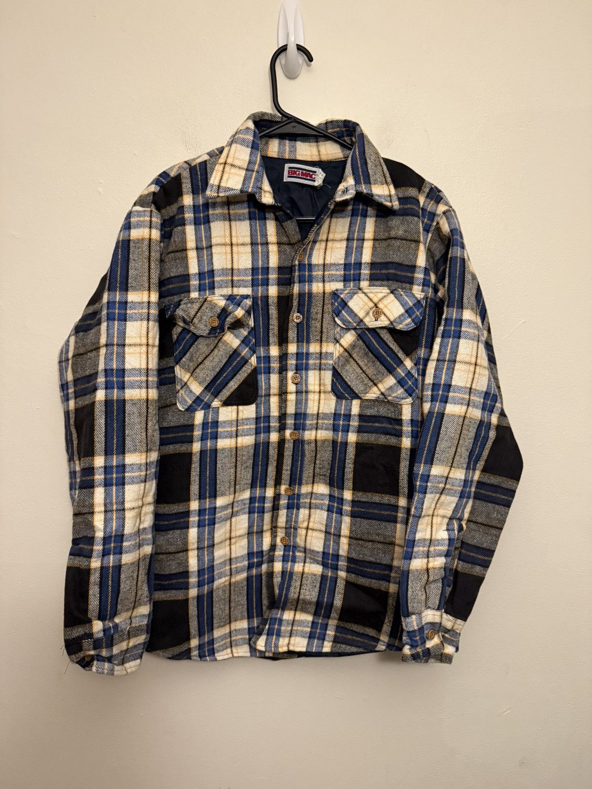 Vintage (M) BEAUTIFUL FADED VINTAGE Yellow Flannel Button Up Shirt Size US M / EU 48-50 / 2 - 2 Thumbnail