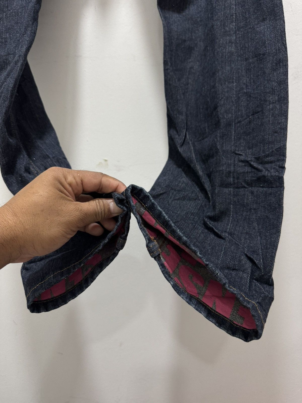 Japanese Brand VINTAGE DOMINATE DOUBLE WAIST CURVED PUNK STYLE DENIM Size US 30 / EU 46 - 6 Thumbnail