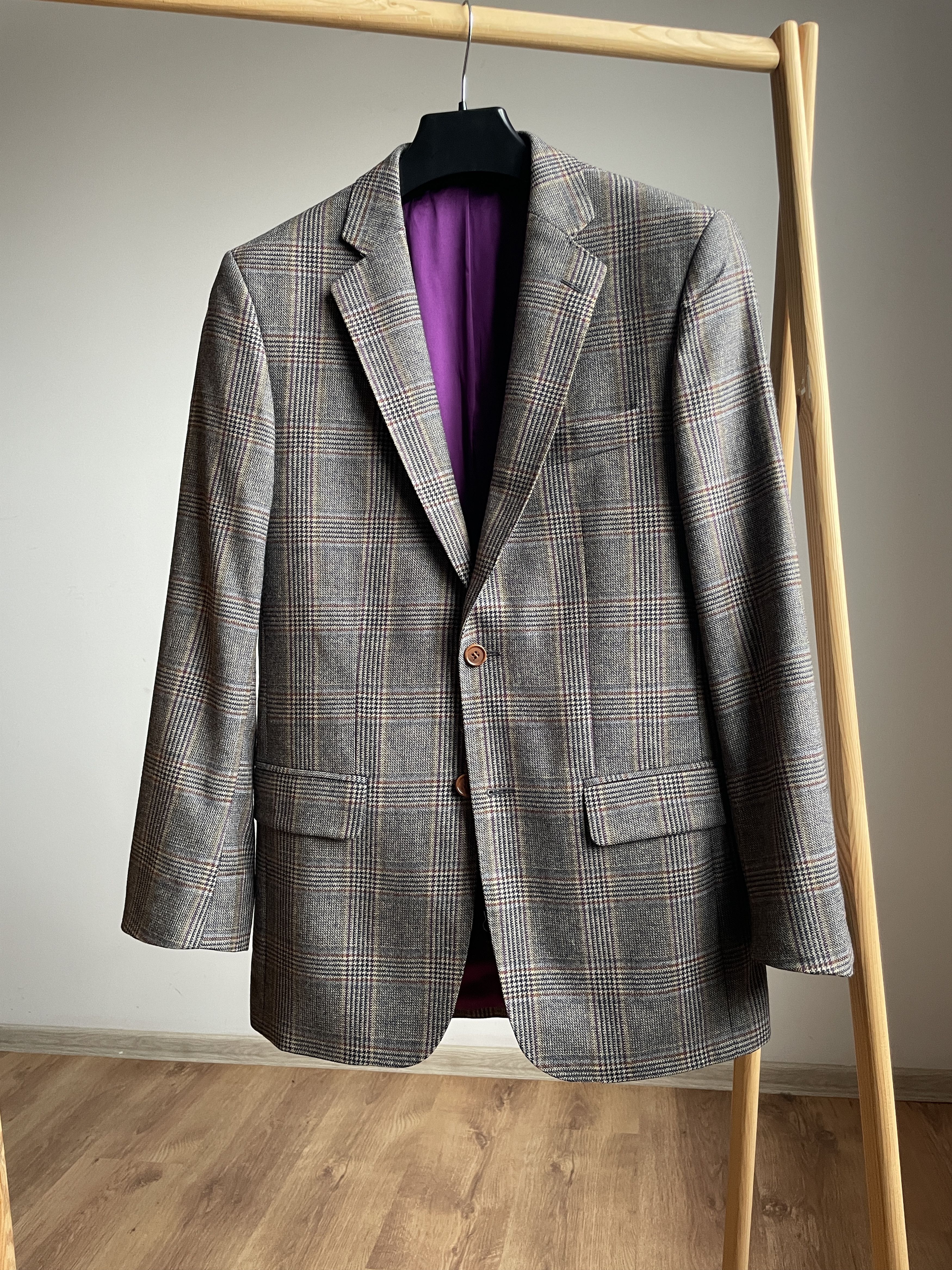 Magee Magee Ireland Nice T2 Plaid Wool Blazer Size 36R - 1 Thumbnail