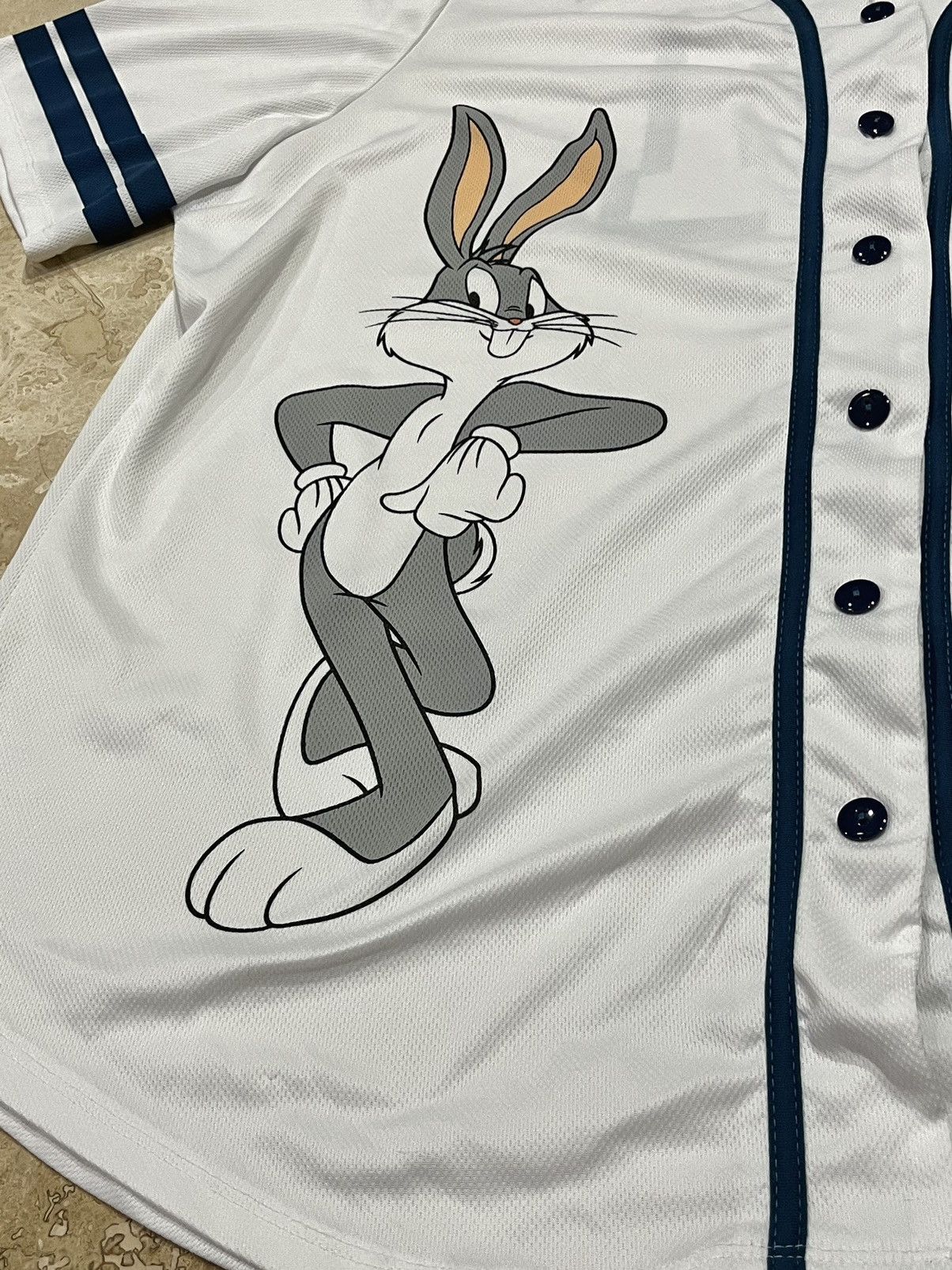 Vintage × Warner Bros Y2K Bugs Bunny Looney Tunes Baseball Jersey Size US XXL / EU 58 / 5 - 2 Thumbnail