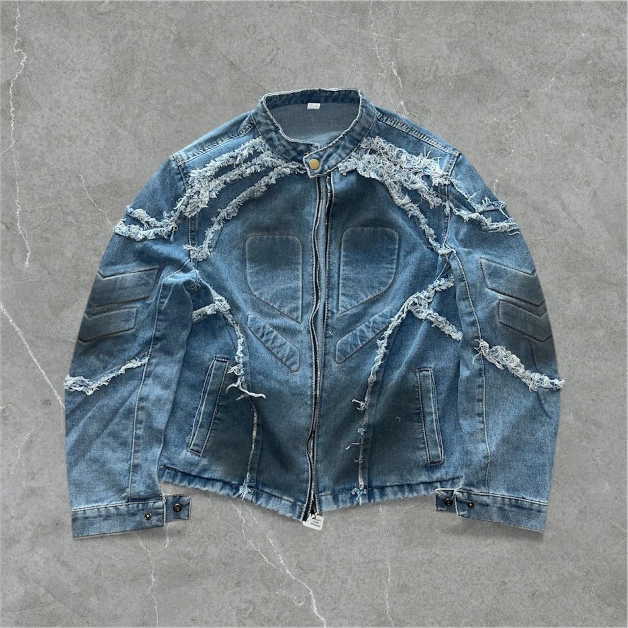 Vintage Retro American-Style Motorcycle Jacket Korean Collar Size US M / EU 48-50 / 2 - 1 Thumbnail