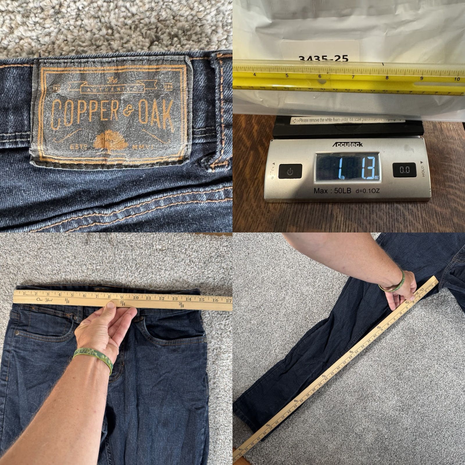 Vintage Copper & Oak Supply Co Slim Straight Jeans Mens 30X29 Medium Wash Denim 5-Pocket City Cowboy USA Casual Mens Size US 30 / EU 46 - 8 Thumbnail