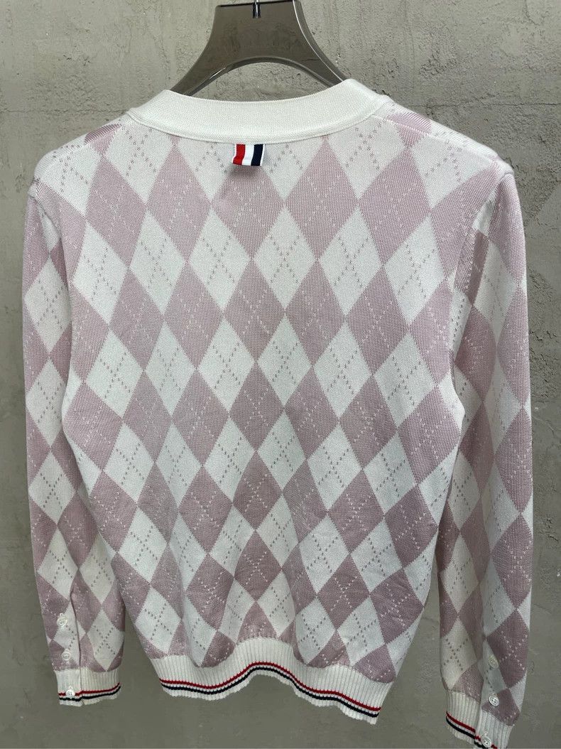 Thom Browne Thom browne White and purple color-matched diamond checkere Size XS / US 0-2 / IT 36-38 - 5 Thumbnail