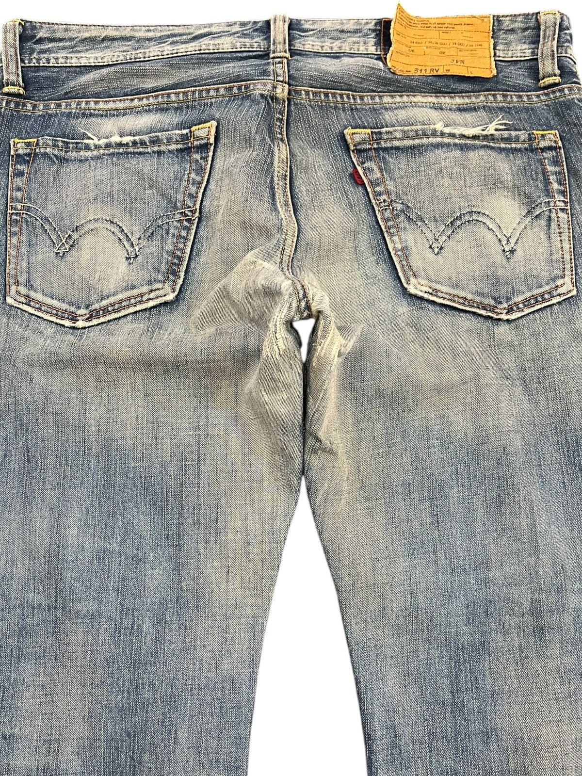 Edwin Vintage Edwin 511 RV Flare Faded Grunge Denim Size US 37 - 7 Thumbnail