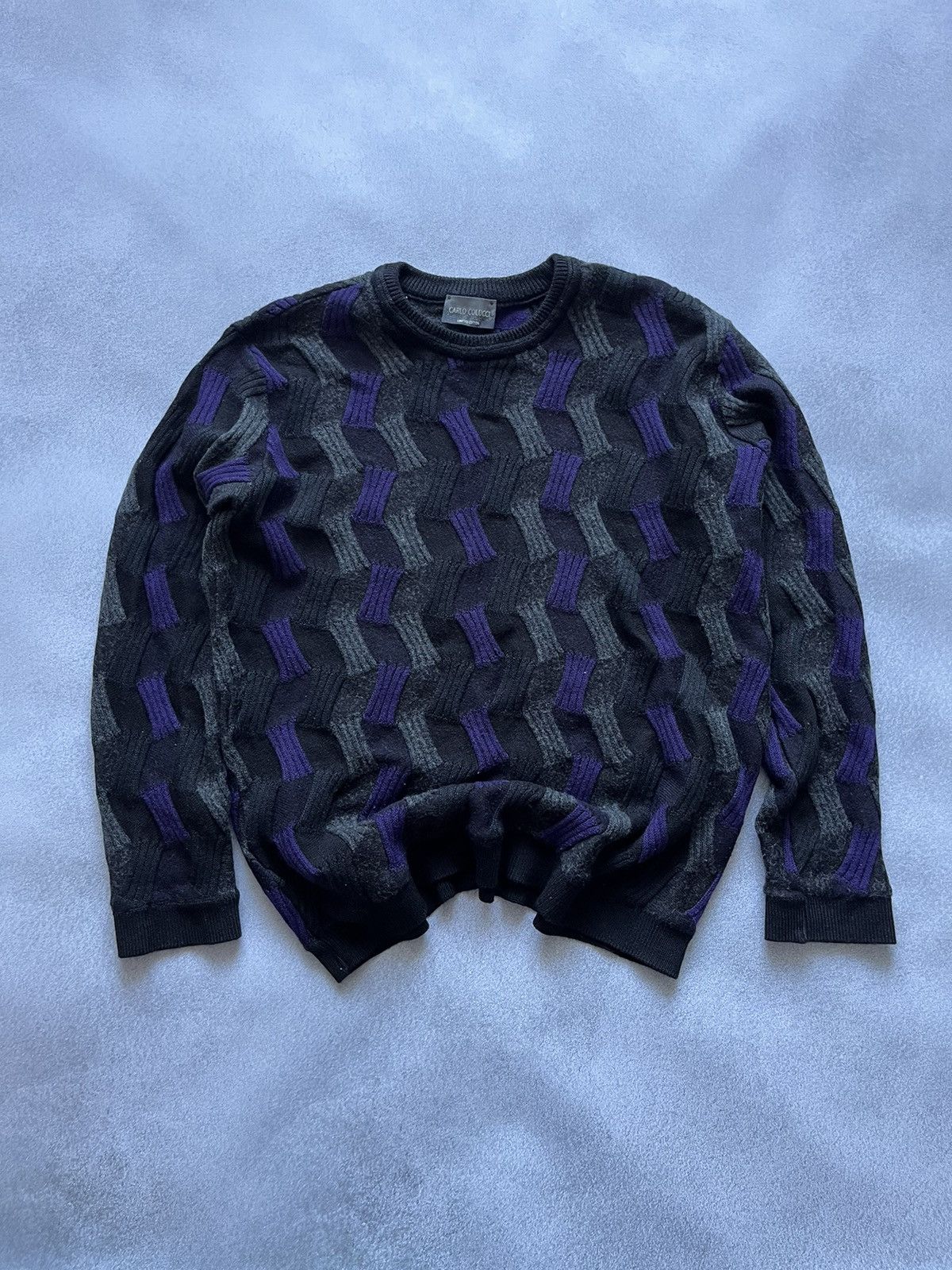 Other Vintage Carlo Colucci Luxury Sweater Coogi Style Size US L / EU 52-54 / 3 - 1 Thumbnail