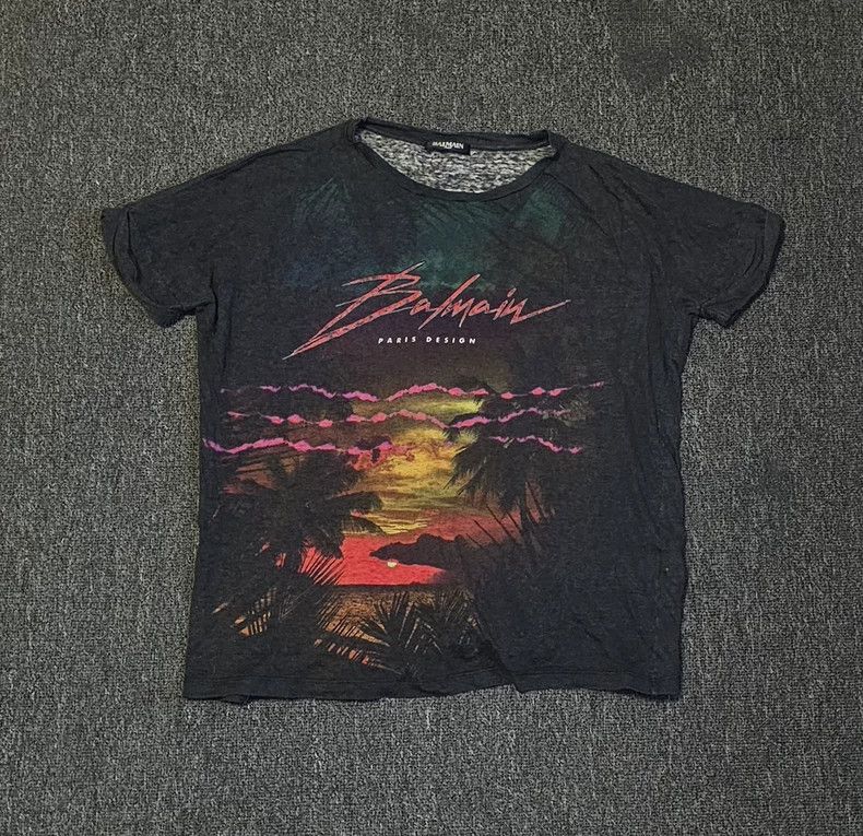Balmain Balmain Short Sleeve Graphic Print T-Shirt-yf Size US M / EU 48-50 / 2 - 1 Thumbnail