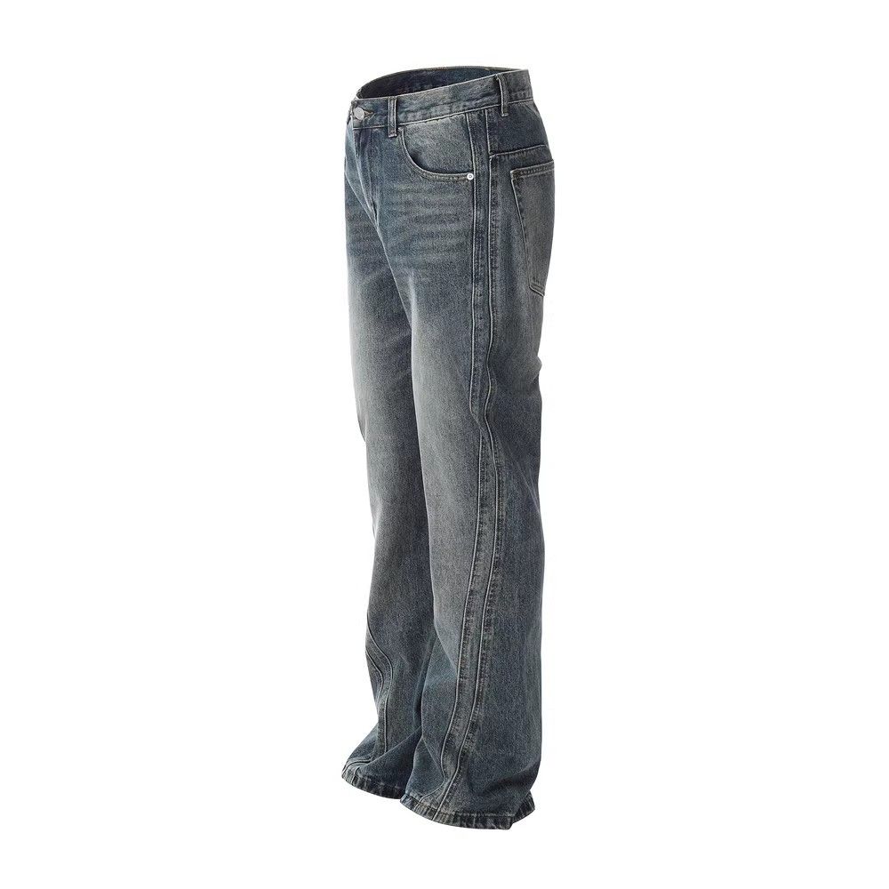 Japanese Brand × Jean Loose washed distressed pocket split patchwork jeans Size US 32 / EU 48 - 2 Thumbnail