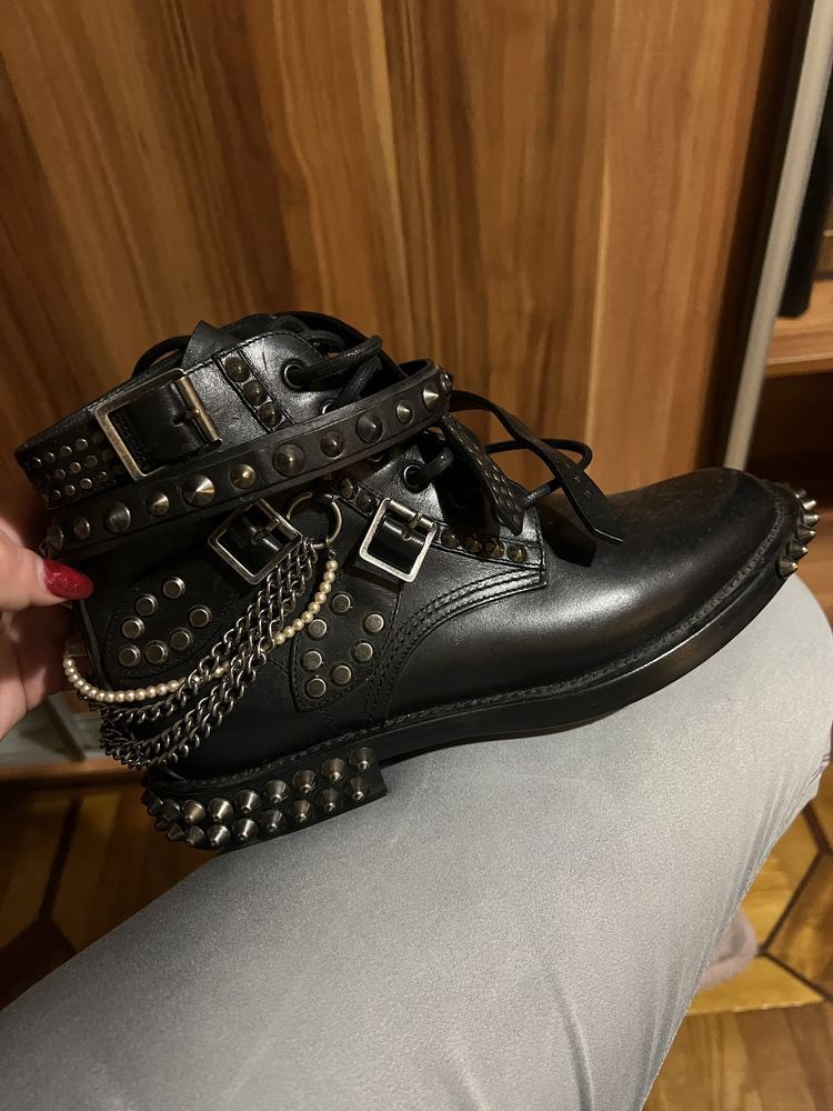 Saint Laurent Paris Saint Laurent Leather Boots Size US 8 / IT 38 - 2 Thumbnail