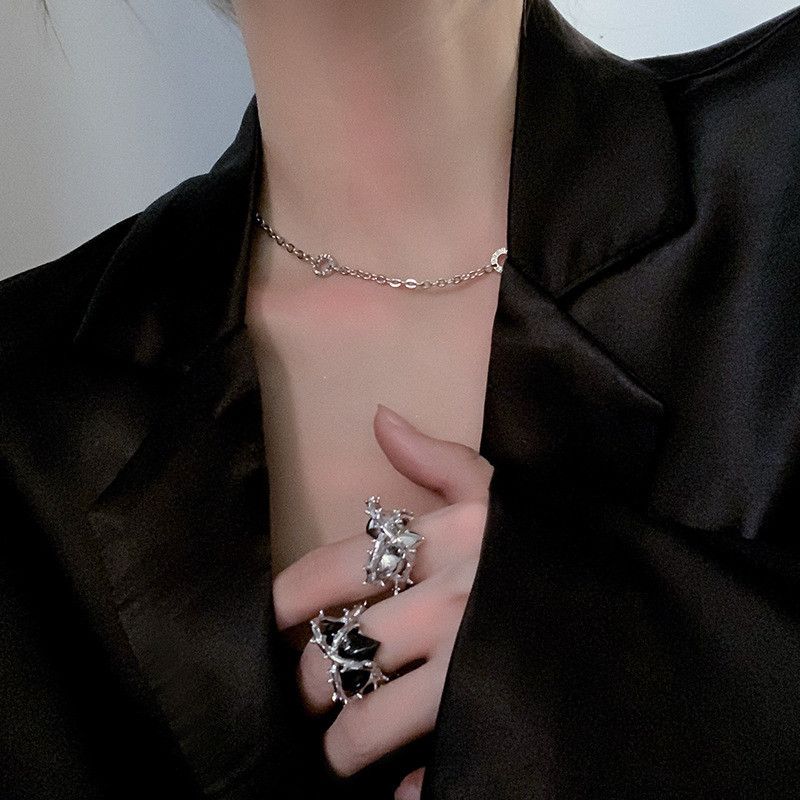 Jewelry Hearts Retro Jewelry Rings Open Size Chrome Ring (Size 7-13) Size ONE SIZE - 4 Thumbnail