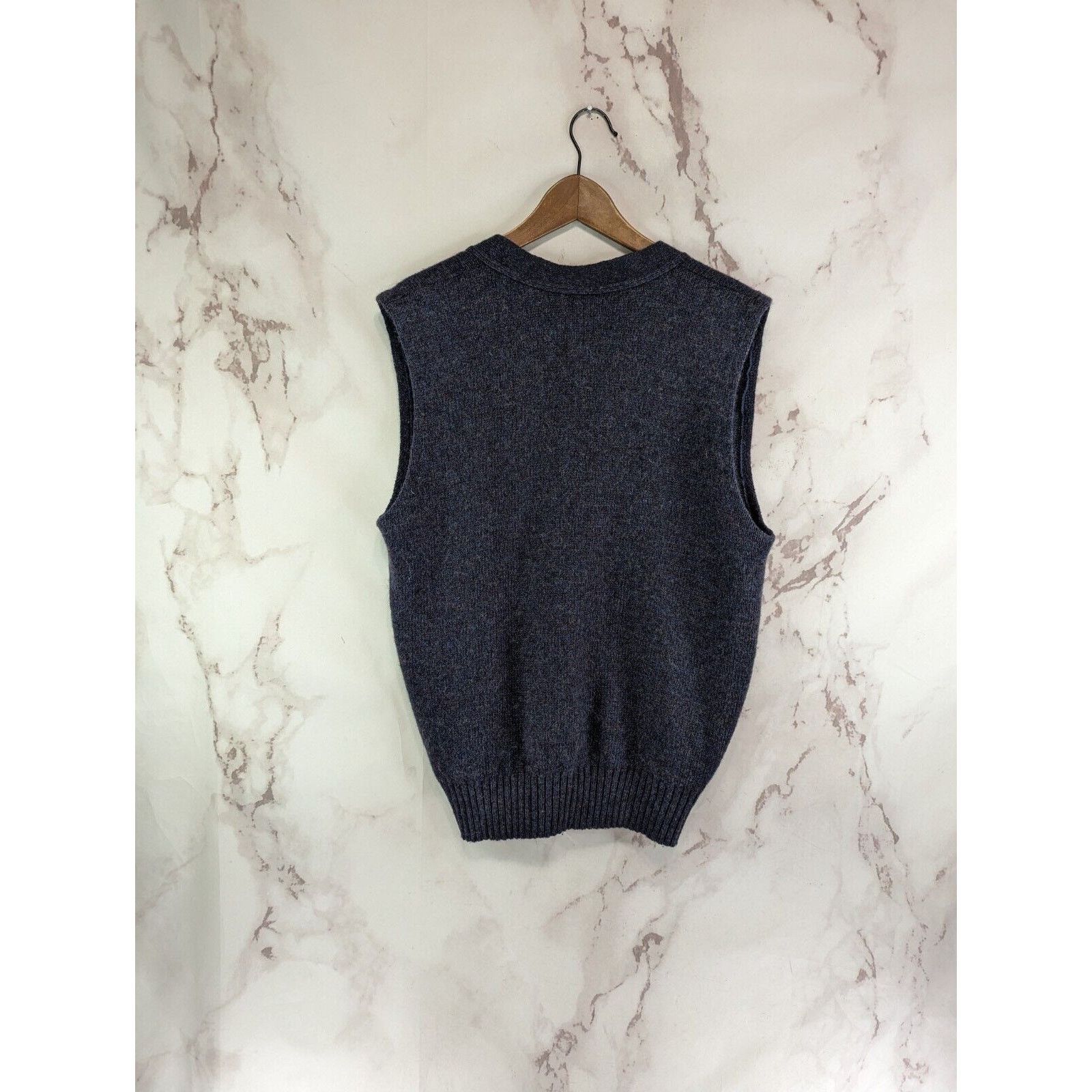 Jantzen Vintage Sweater Vest Mens Medium Blue Wool Grandpa Hipster Size US M / EU 48-50 / 2 - 6 Thumbnail